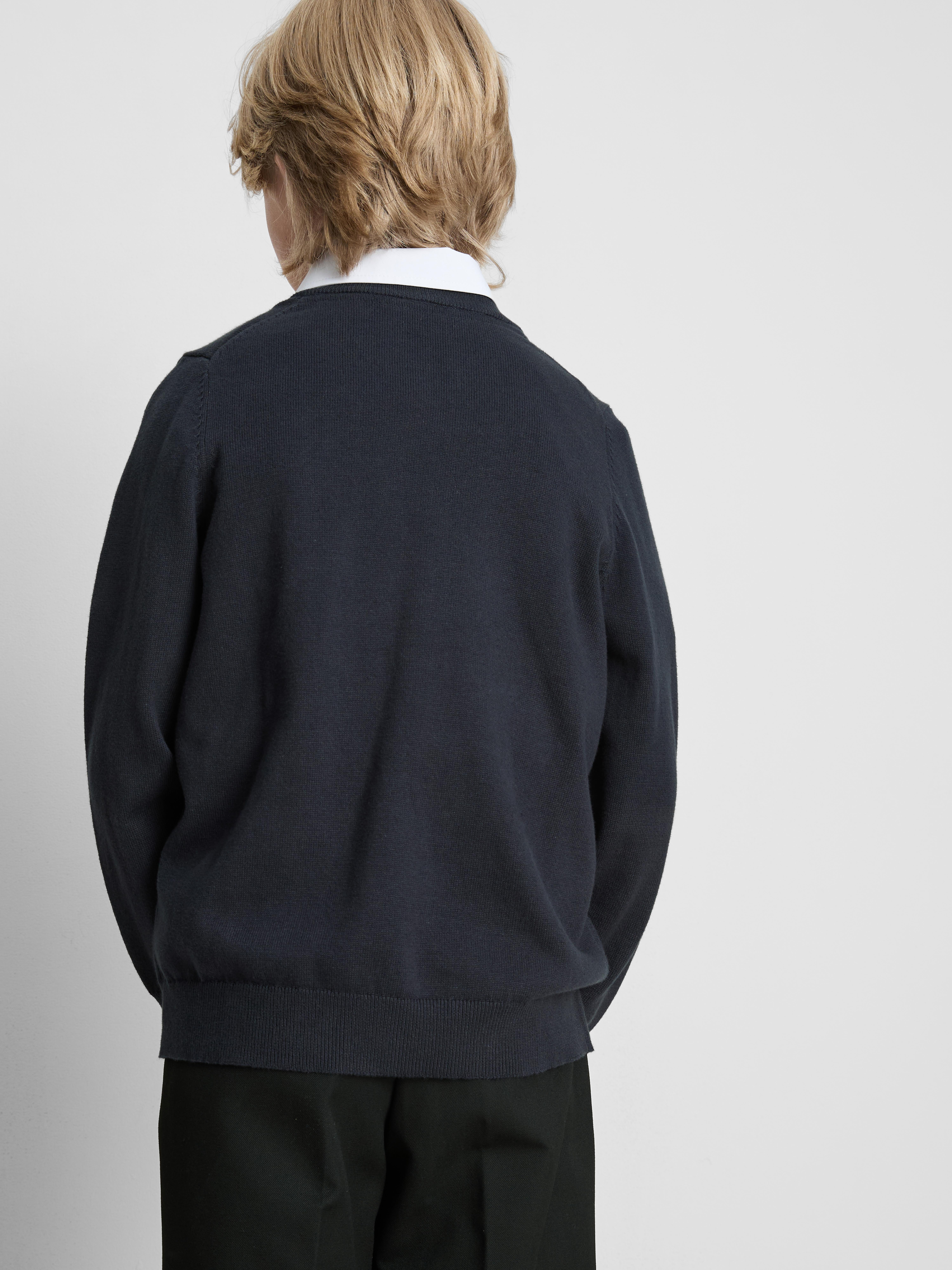 7-15yrs | 2pk Cotton Rich V-Neck School Jumpers
