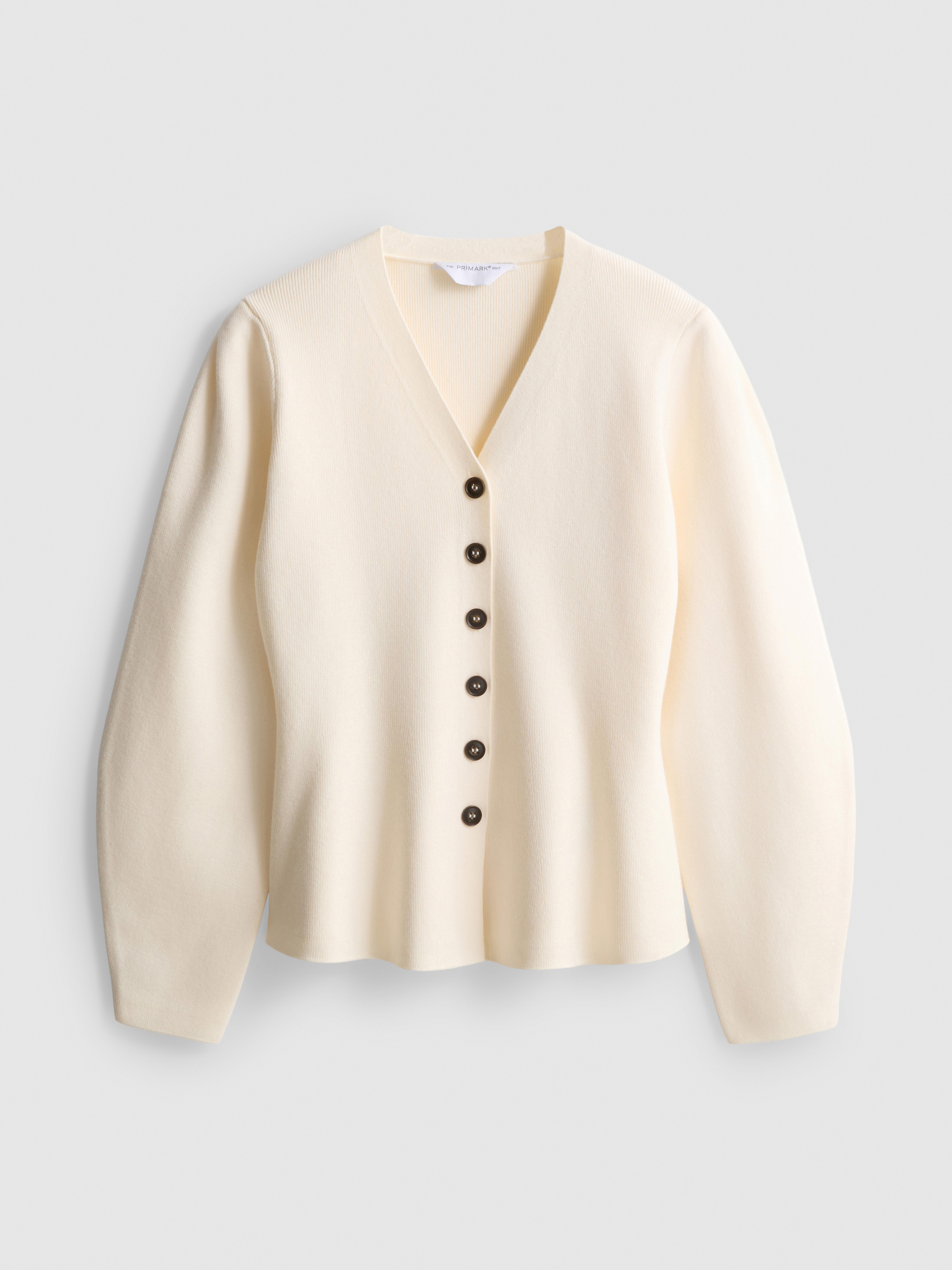 The Edit Sculpted V-Neck Cardigan