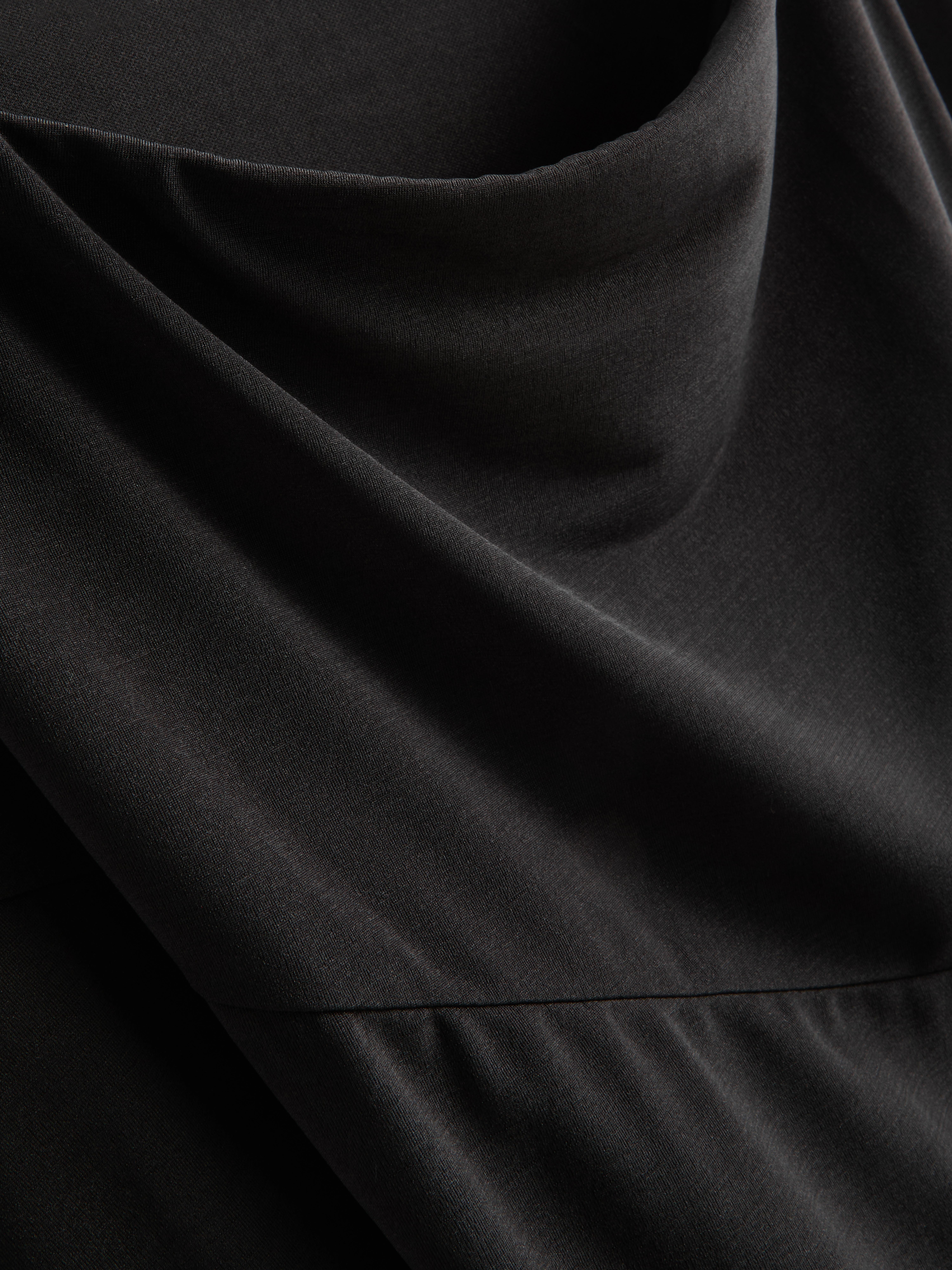 Mesh Jersey Asymmetric Midi Skirt
