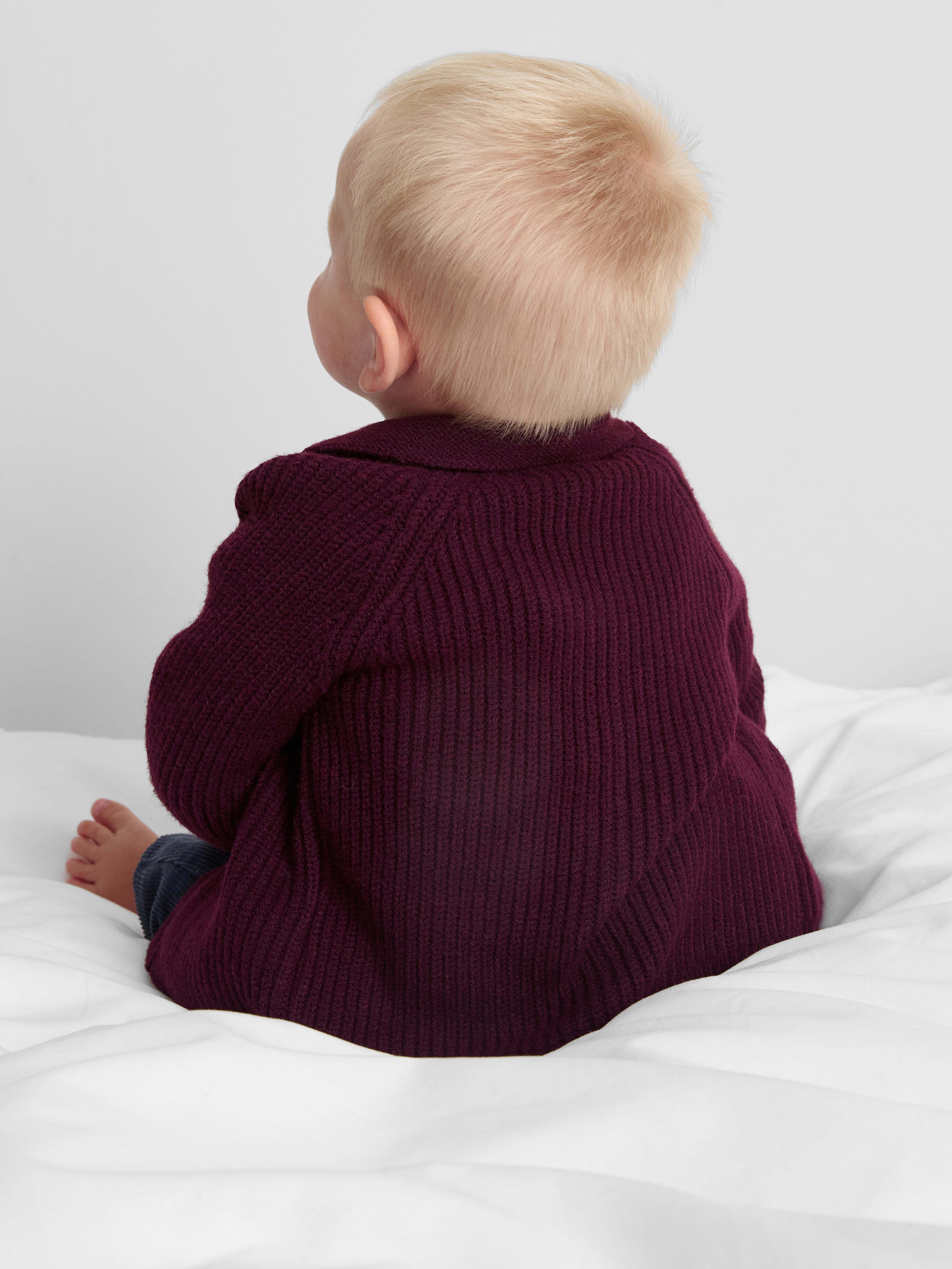 0-18mths | The Edit Newborn Collared Cardigan