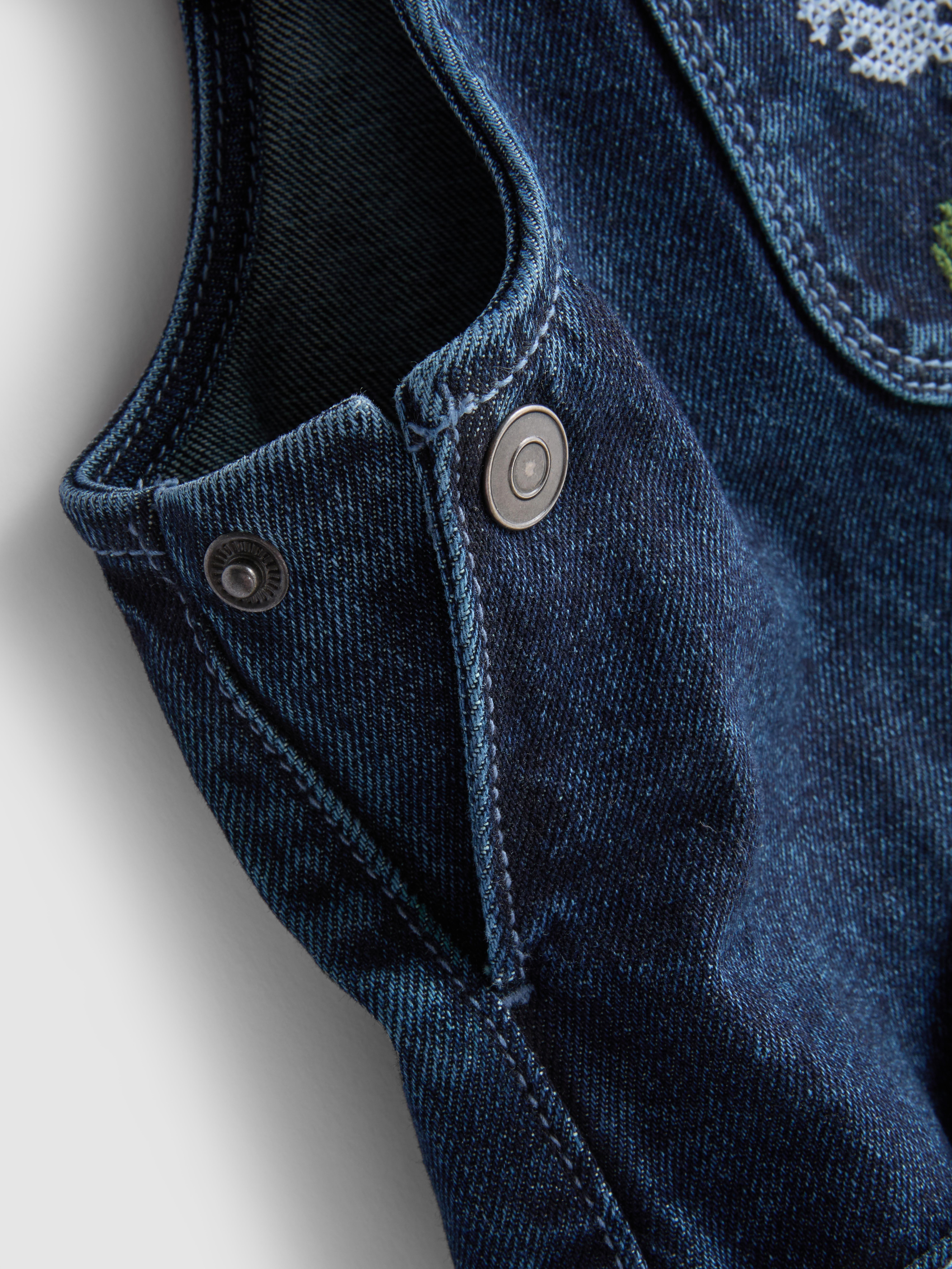 1-9yrs | The Edit Pure Cotton Barrel Leg Denim Overalls
