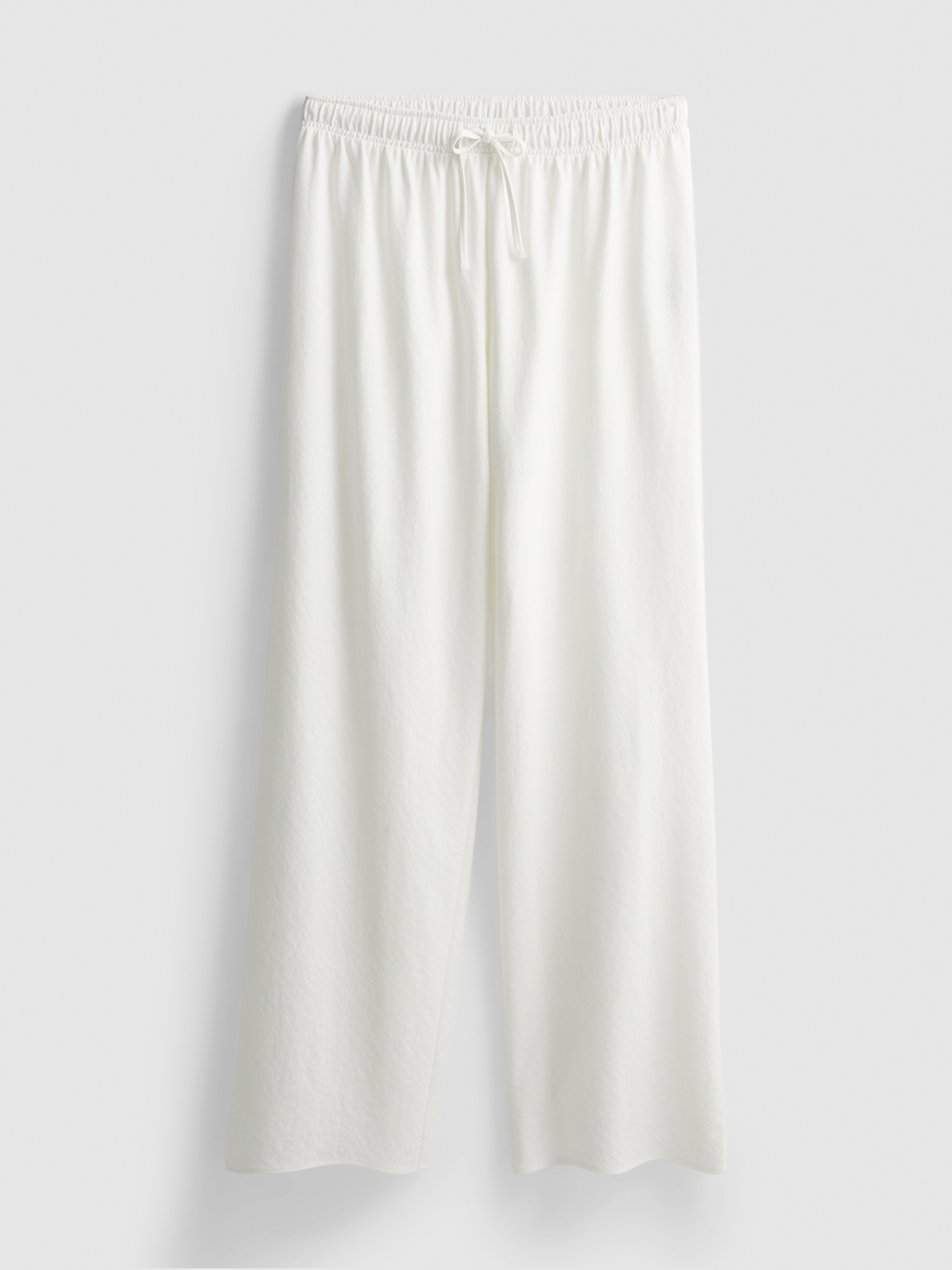 Textured Wide Leg Pants