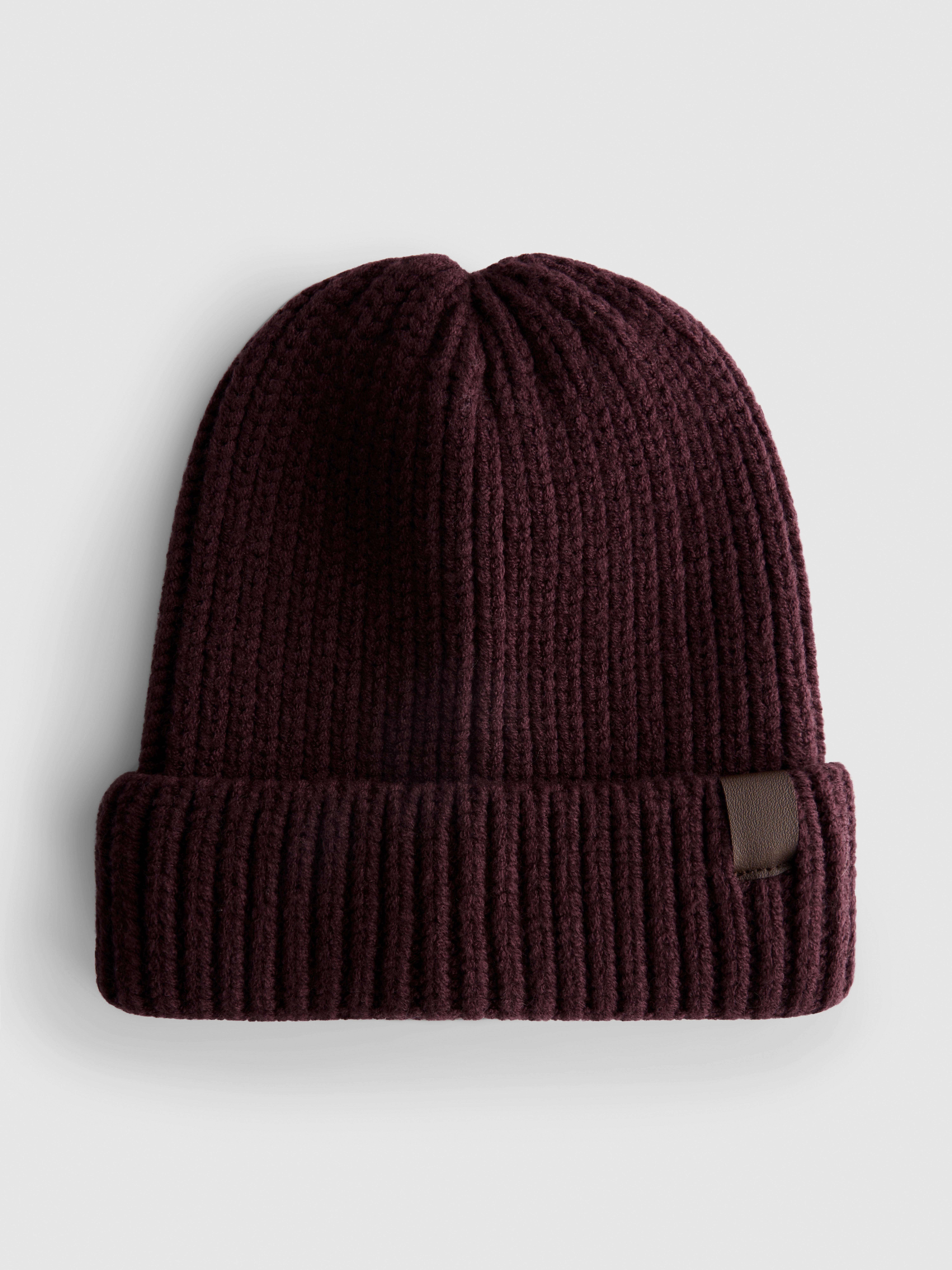Gorro de punto acanalado