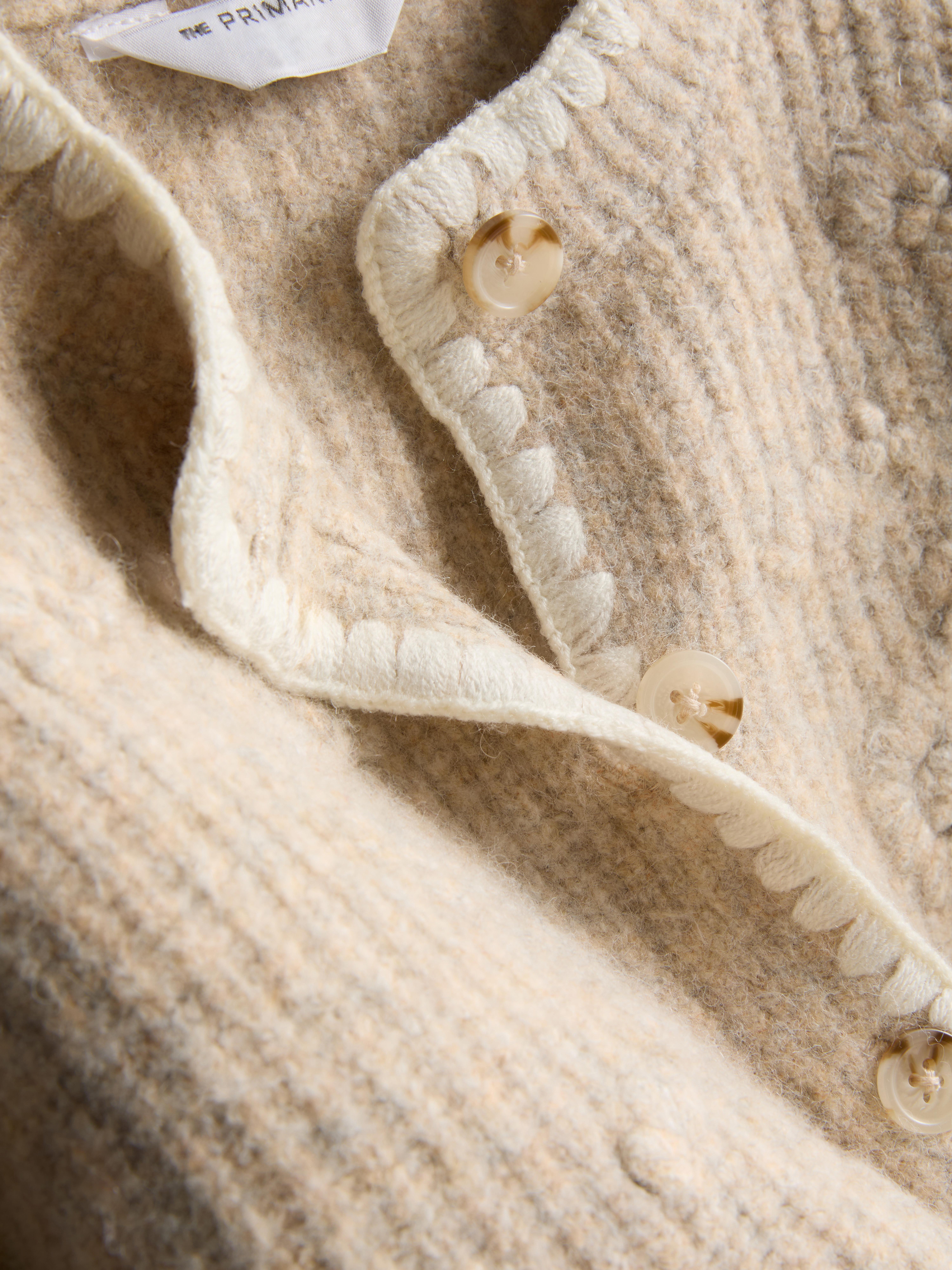 1-12yrs | The Edit Floral Embroidered Contrast Stitch Cardigan