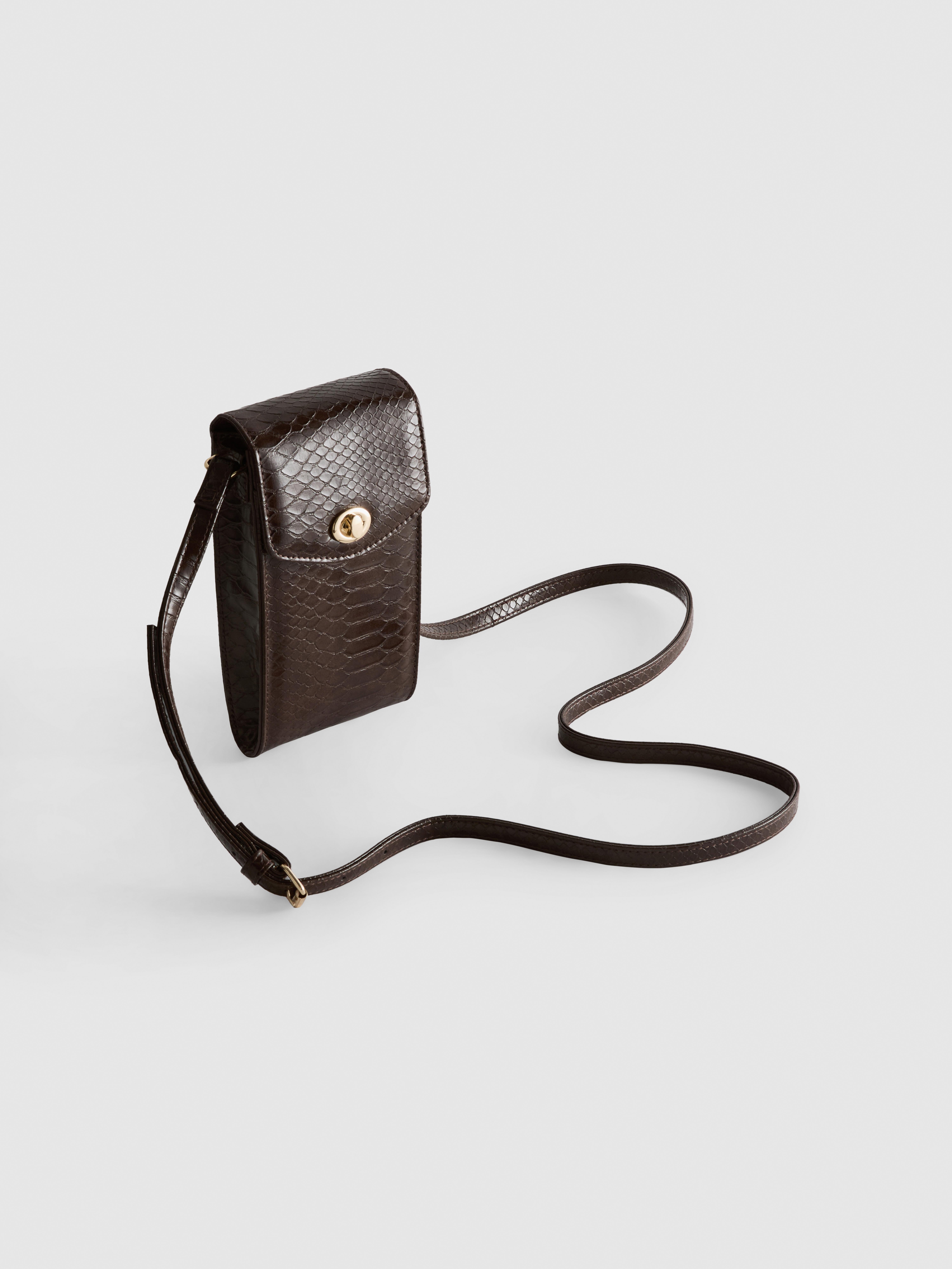 Pochette pour téléphone effet serpent