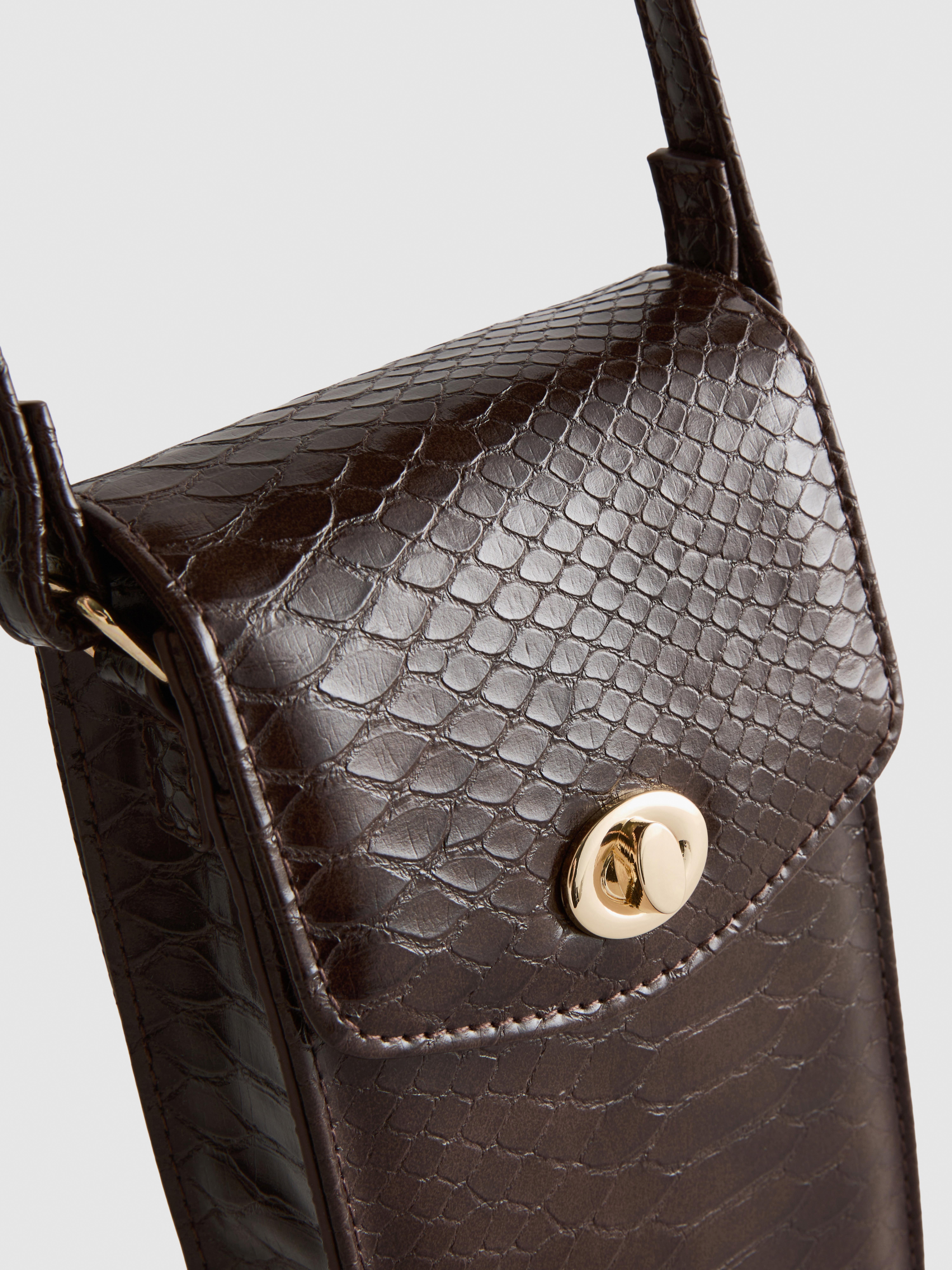 Pochette pour téléphone effet serpent