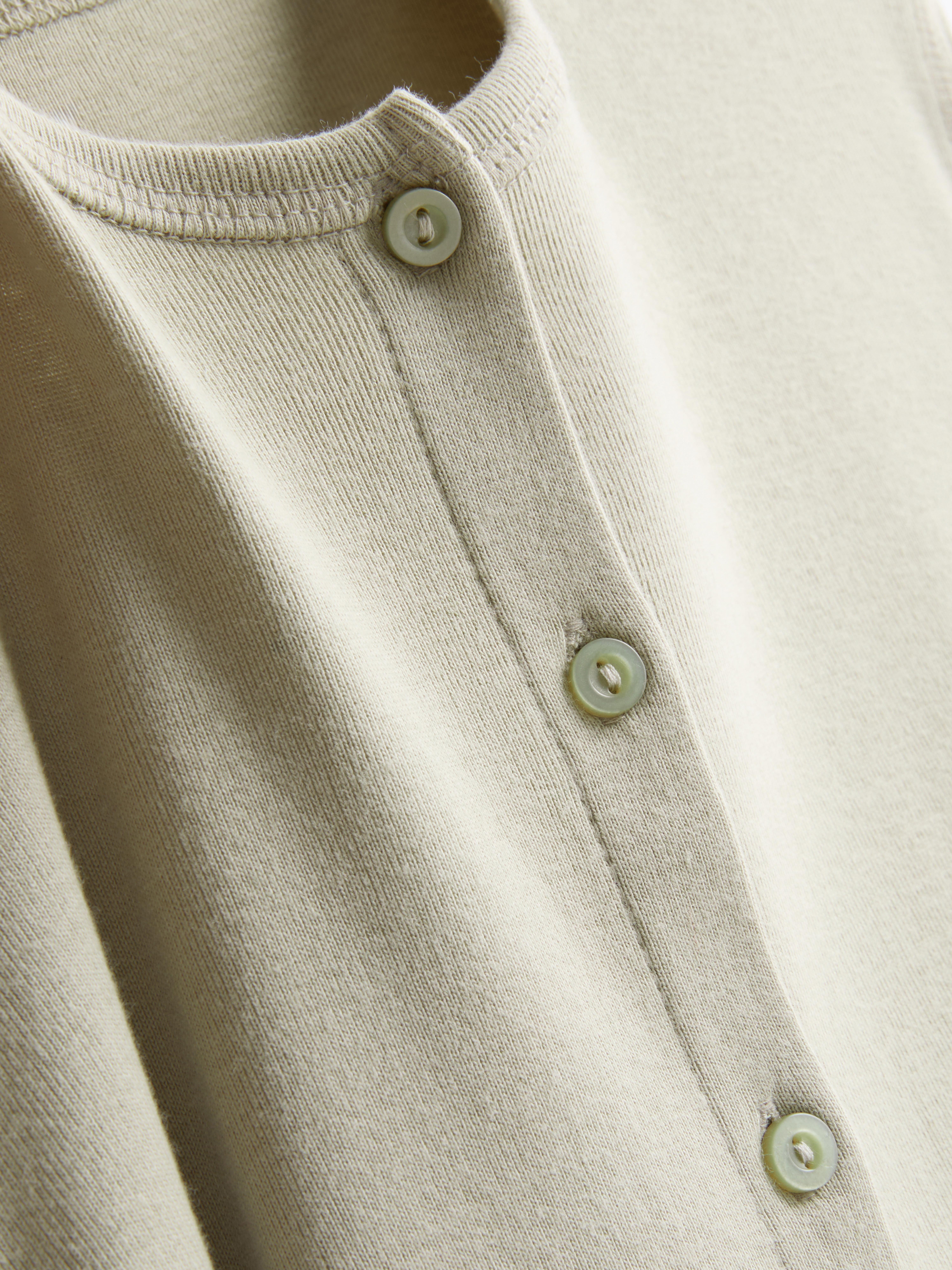 Pure Cotton Round Neck Long Sleeve Cardigan