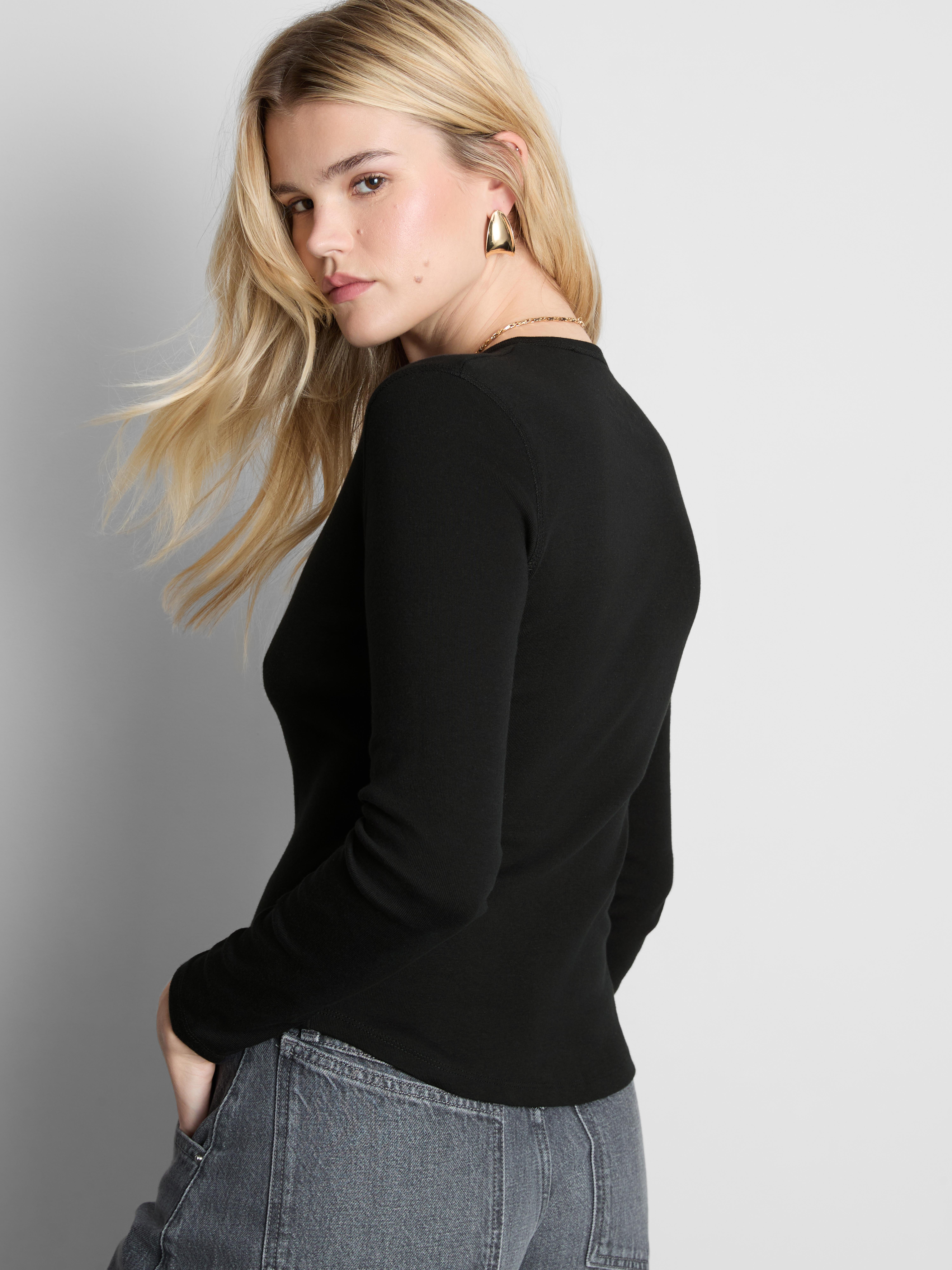 Pure Cotton Round-Neck Long-Sleeve Cardigan