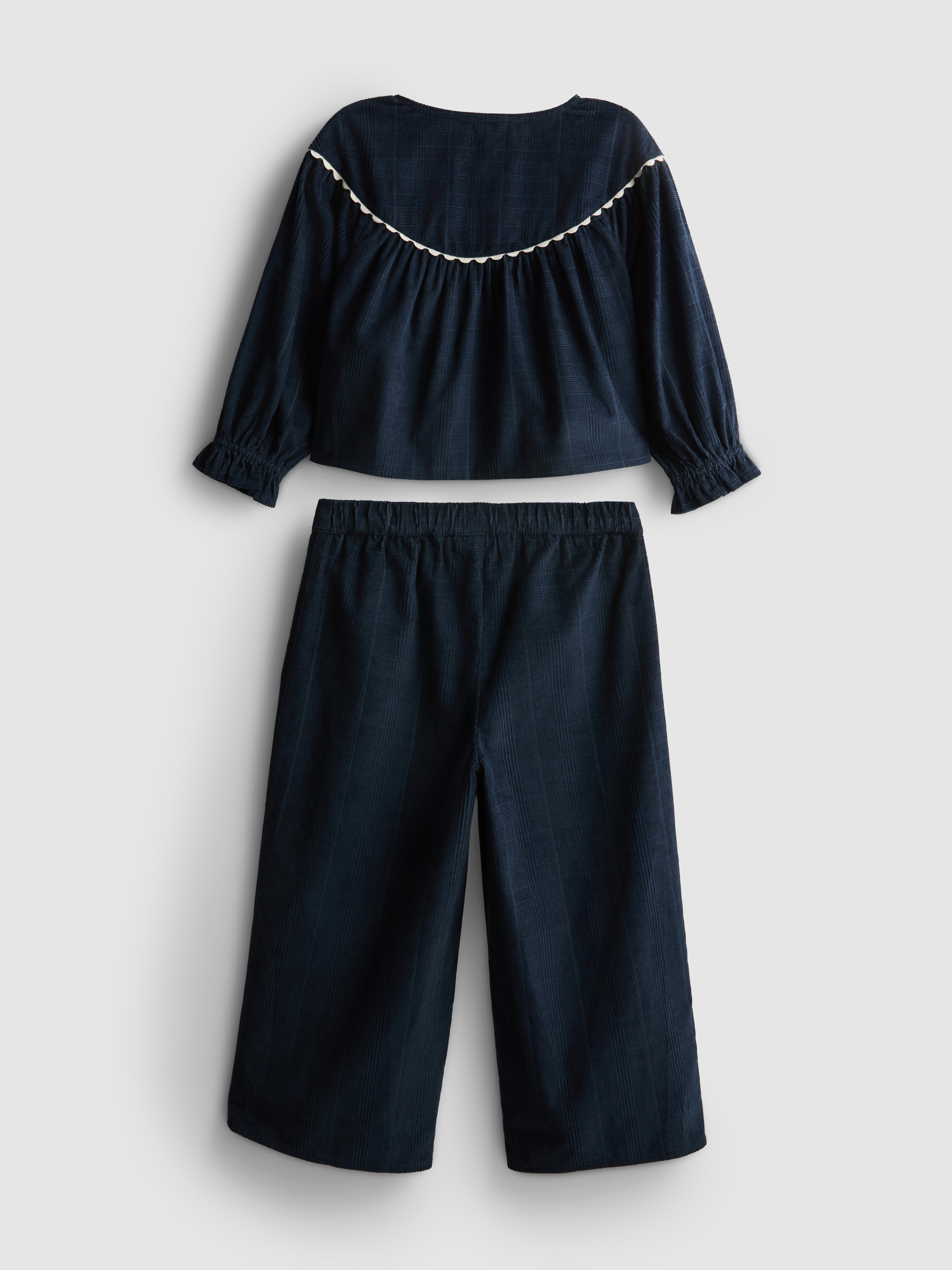 1-12yrs | The Edit Pure Cotton Corduroy Blouse and Pants Set