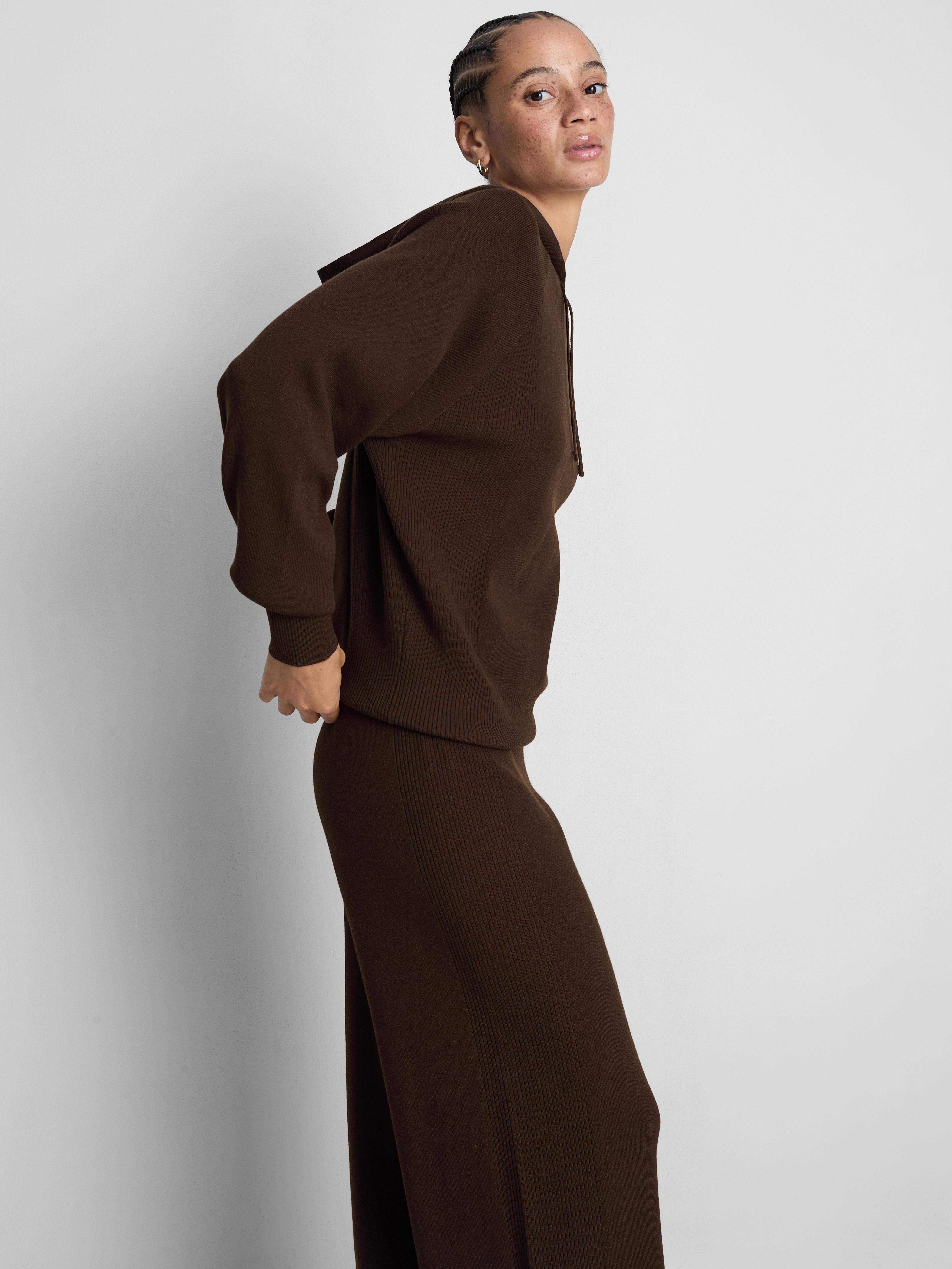 Relaxed Knitted Hoodie
