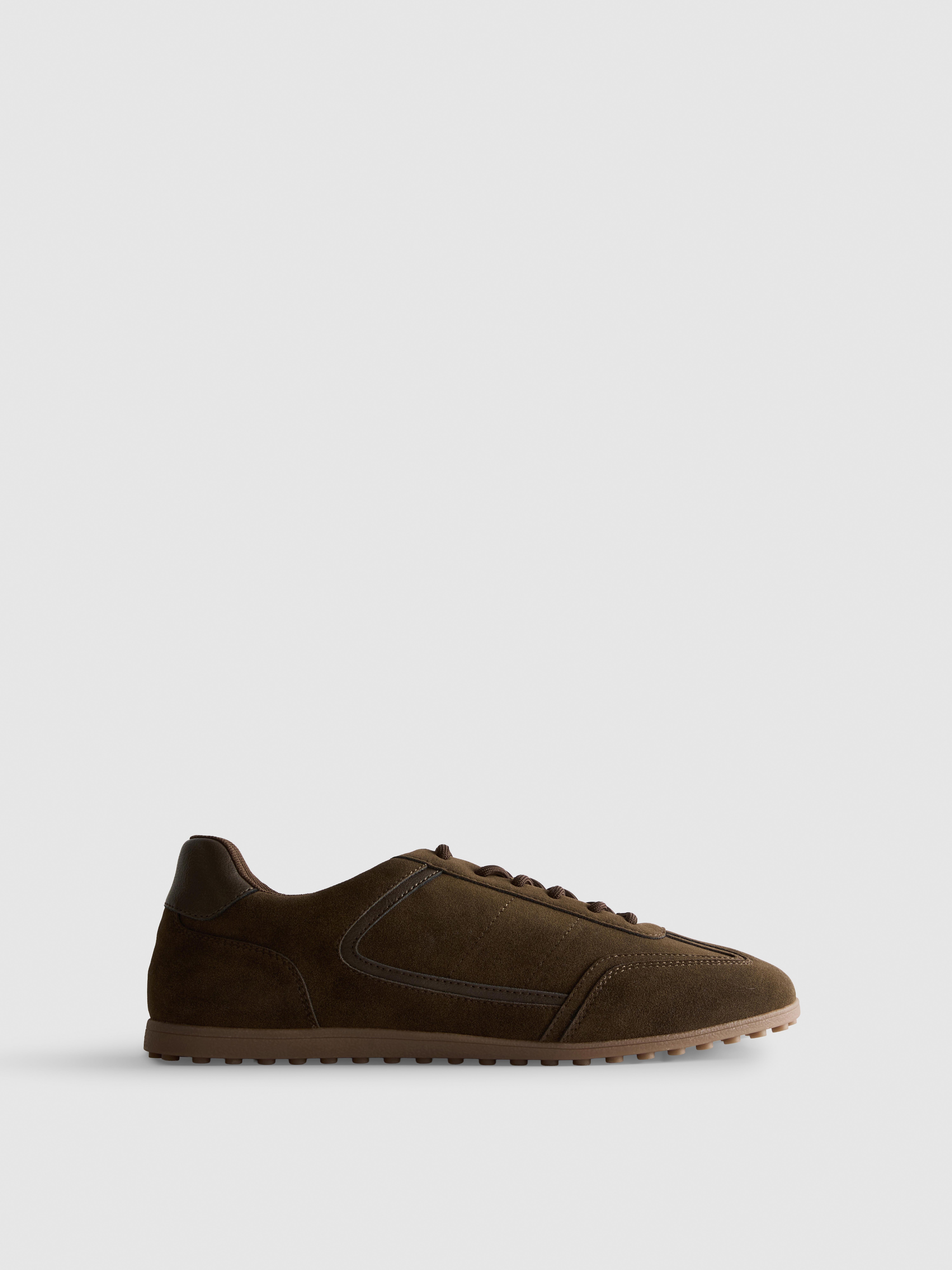 The Edit Faux Suede Lace-Up Trainers