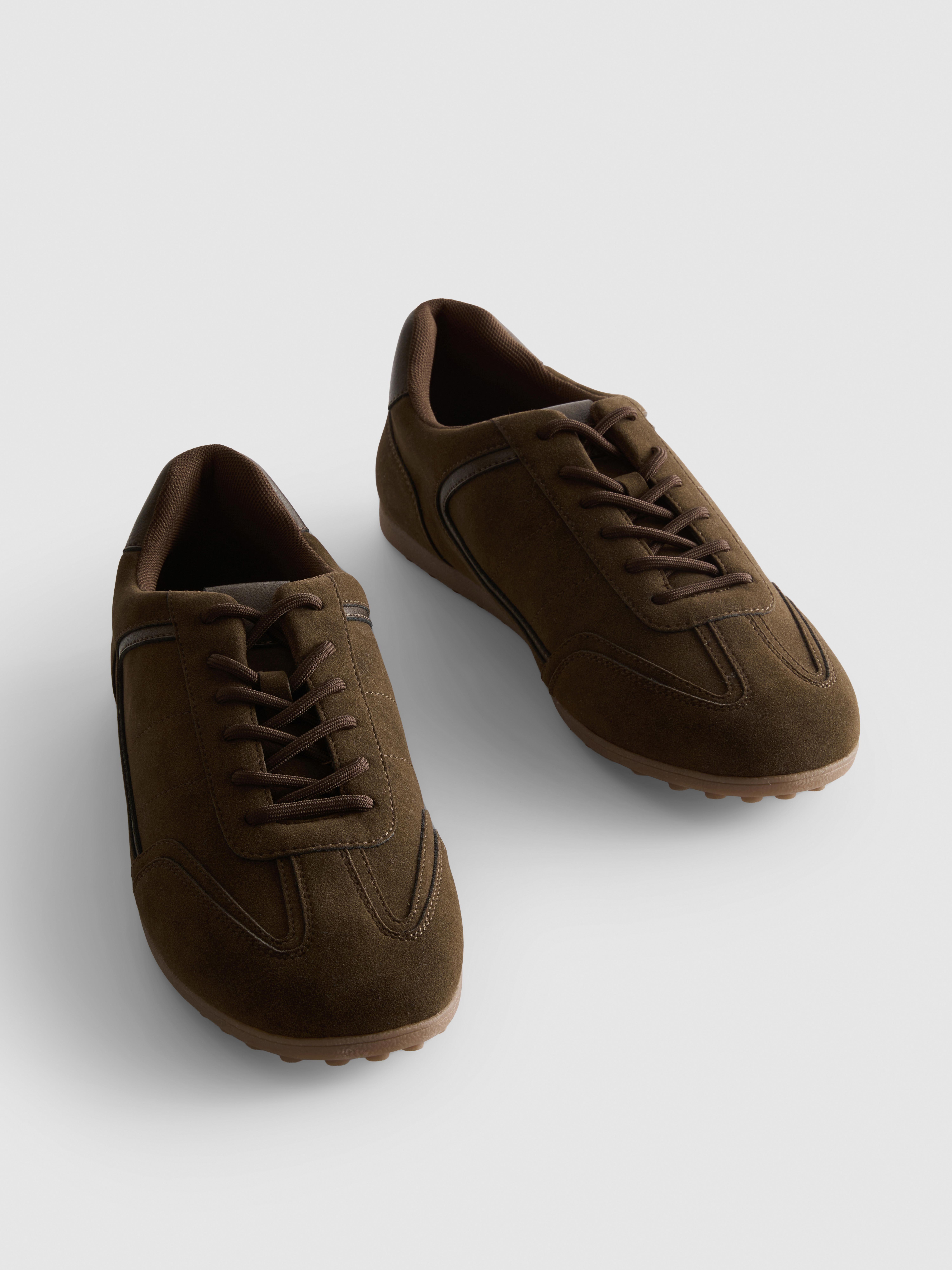 The Edit Faux Suede Lace-Up Sneakers