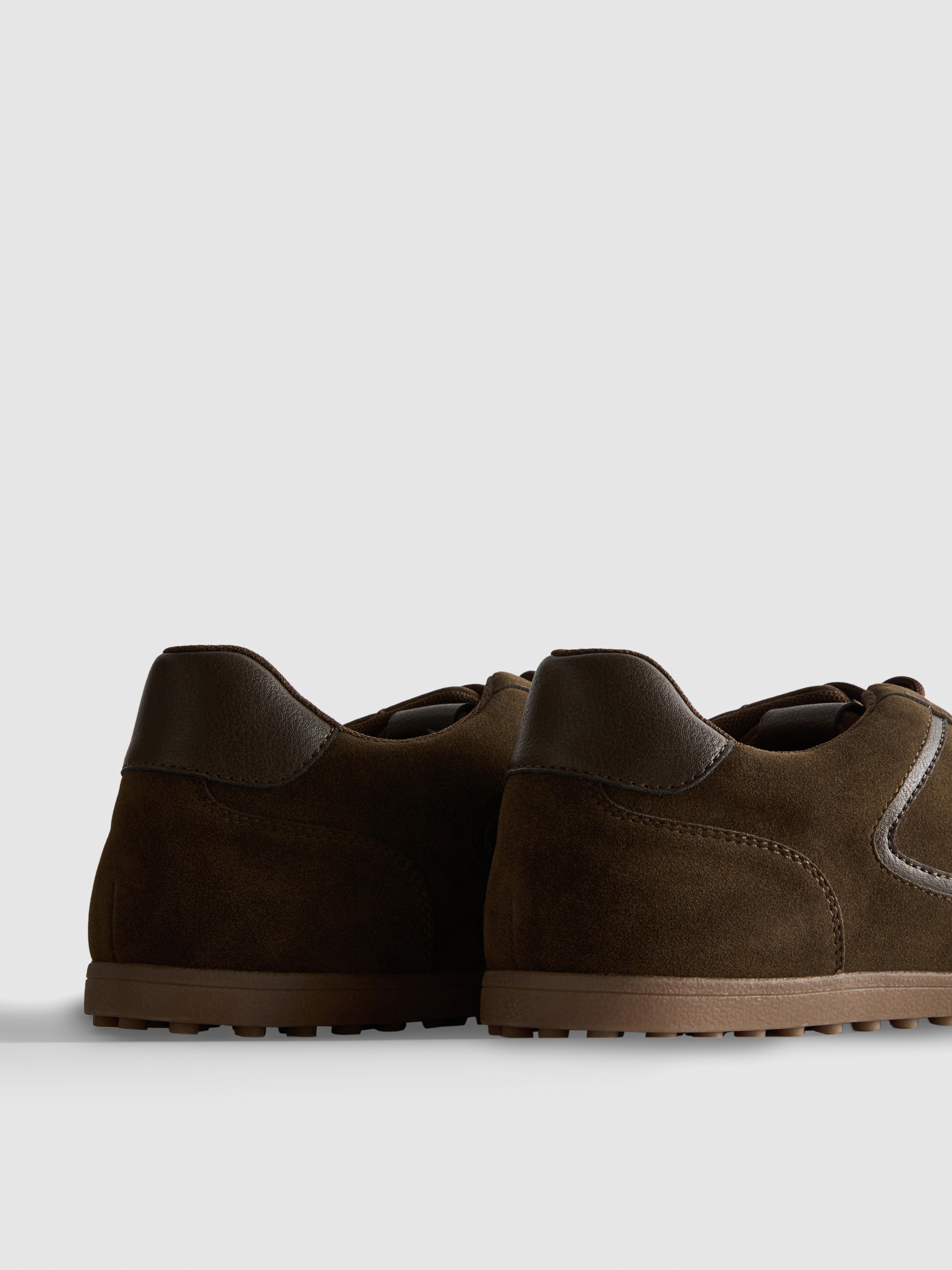 The Edit Faux Suede Lace-Up Sneakers