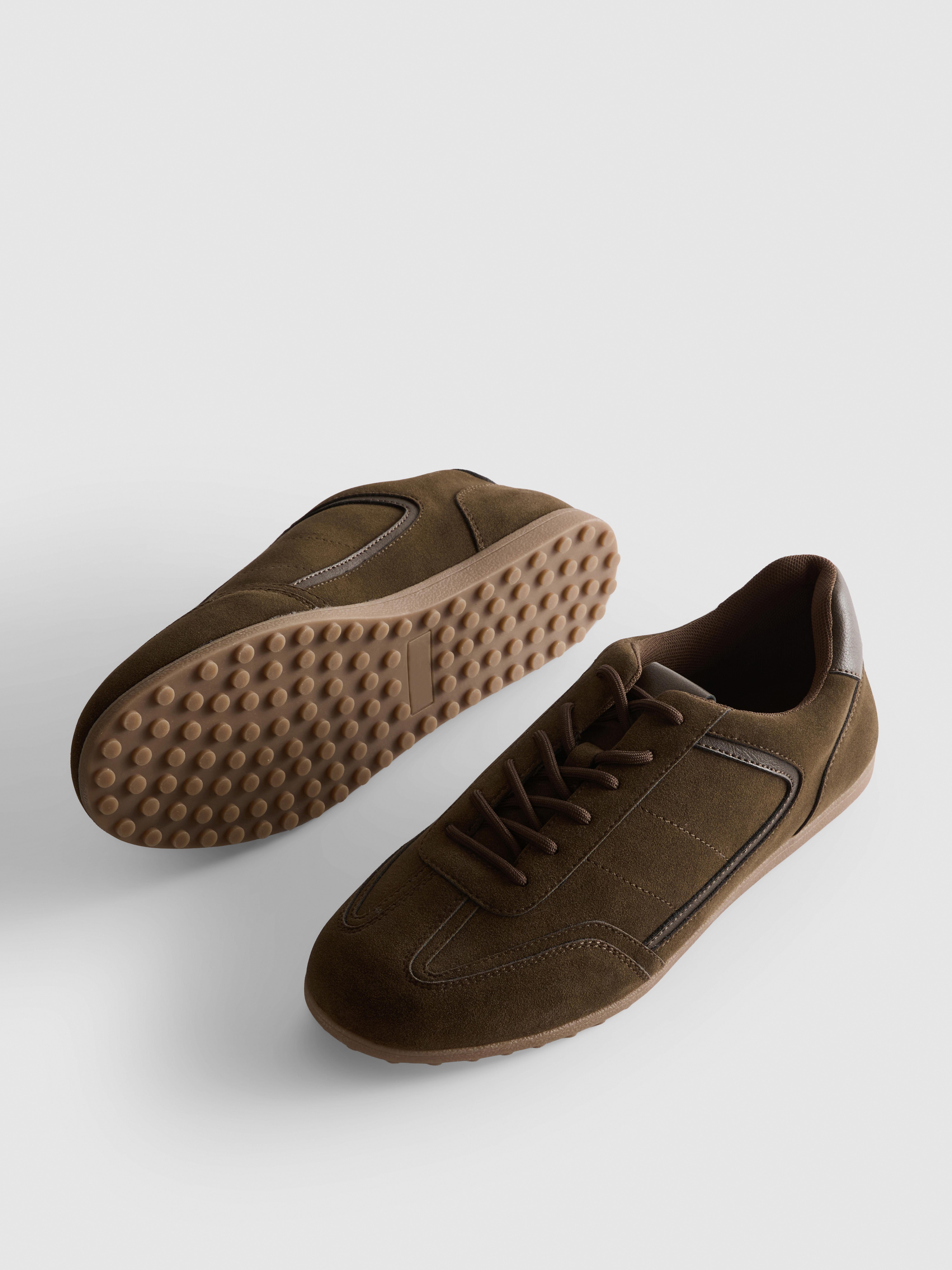 The Edit Faux Suede Lace-Up Sneakers