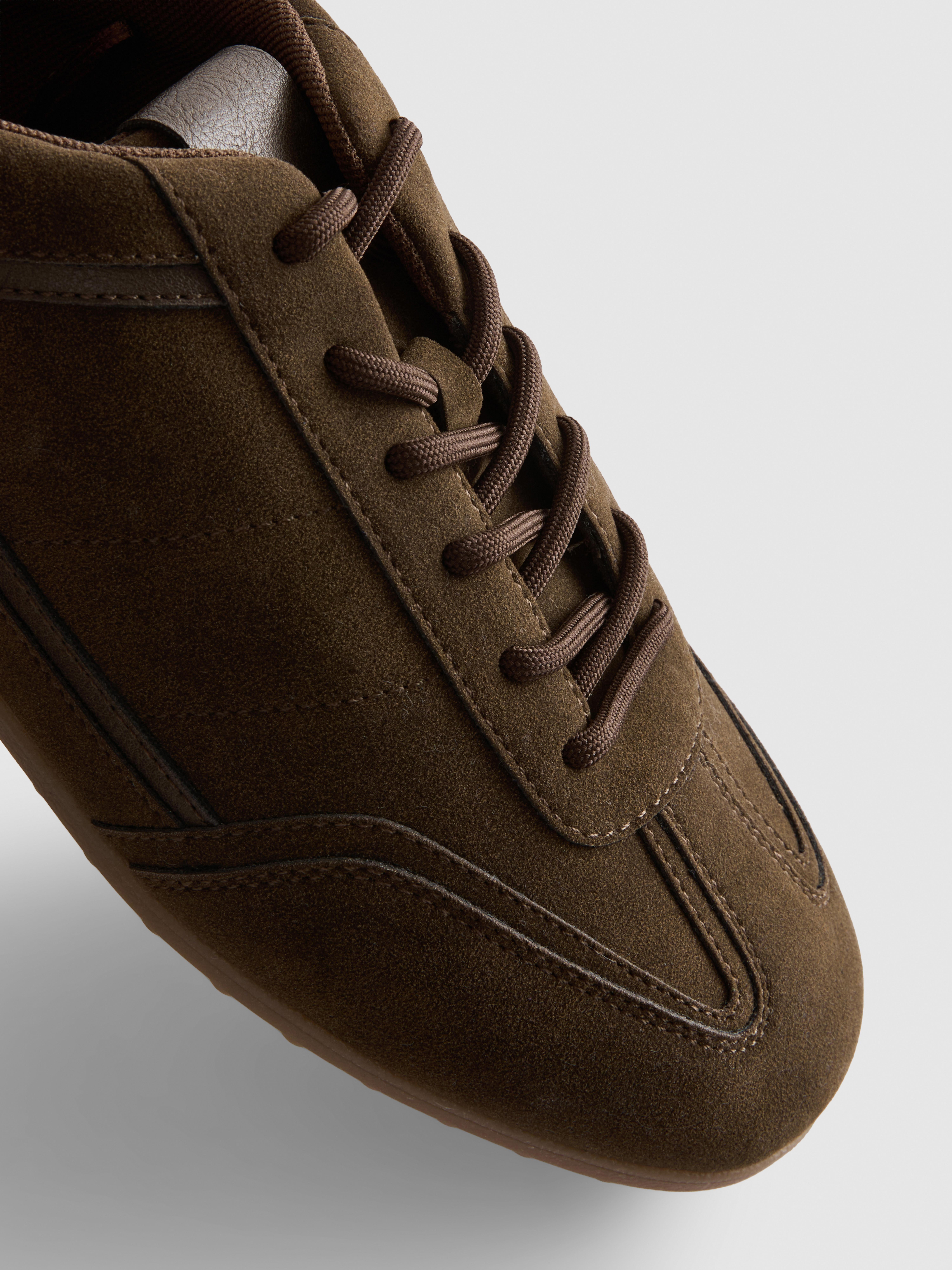 The Edit Faux Suede Lace-Up Trainers