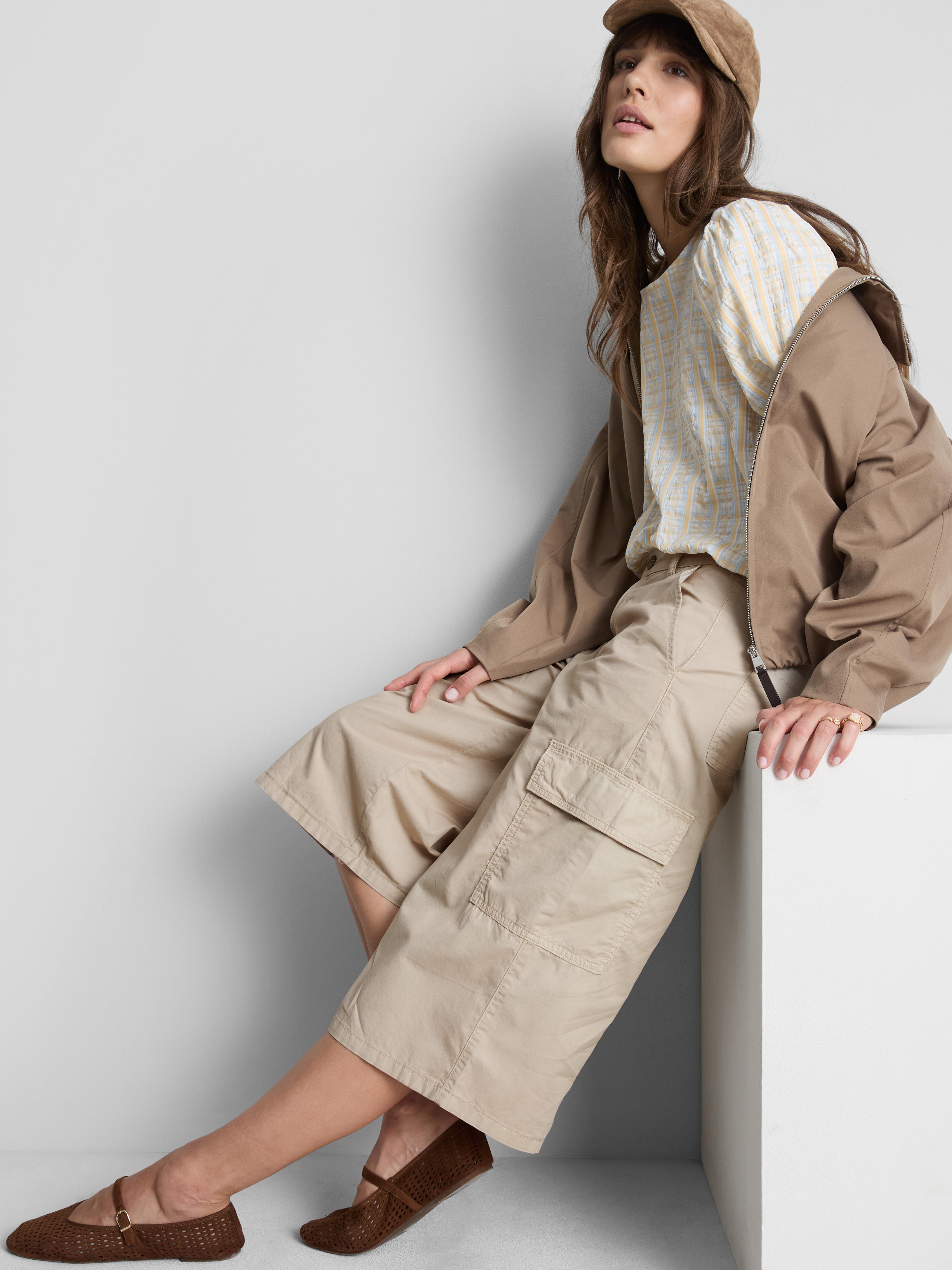 Pantalones cortos cargo de algodón de estilo militar
