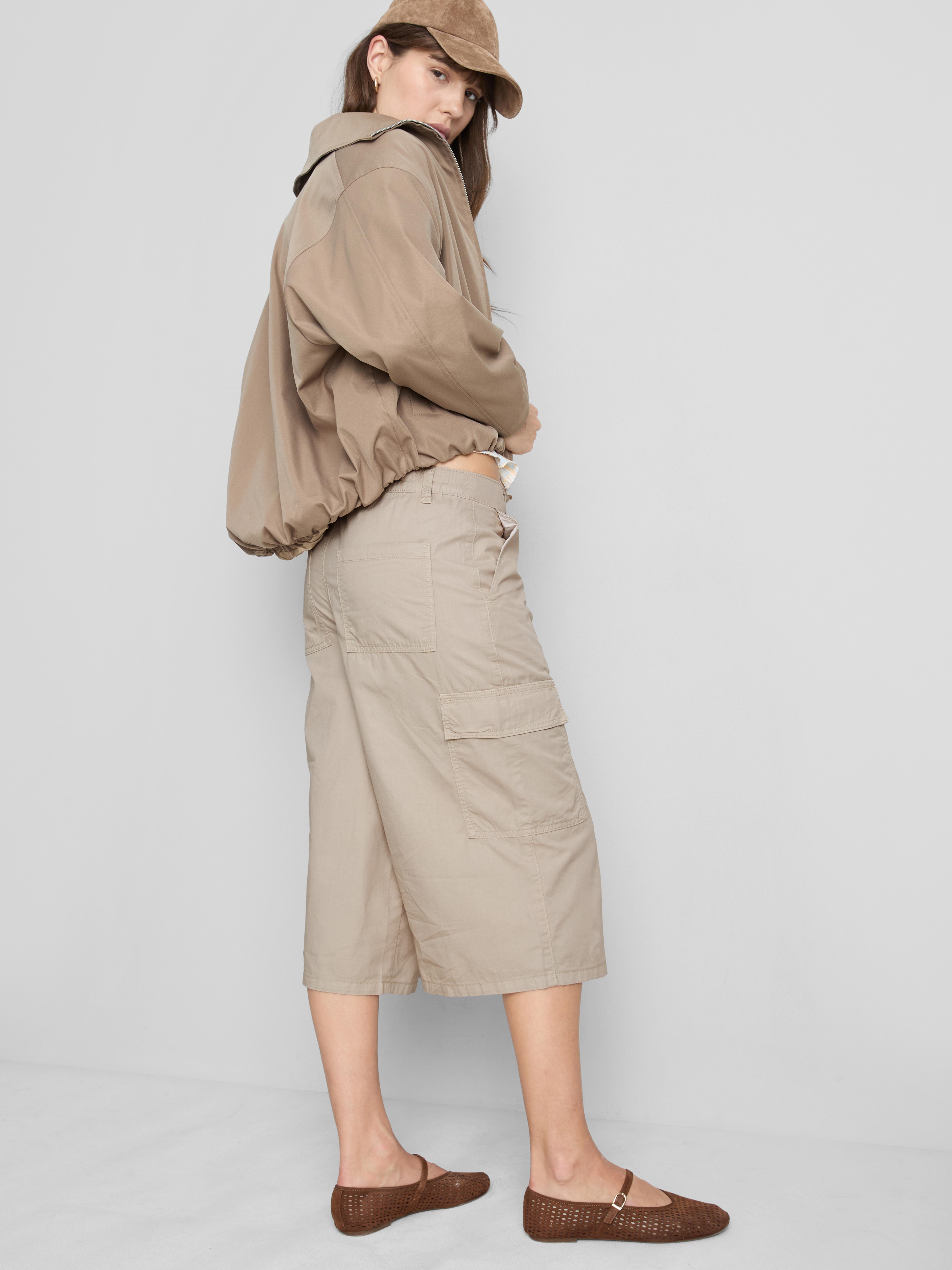 Pantalones cortos cargo de algodón de estilo militar