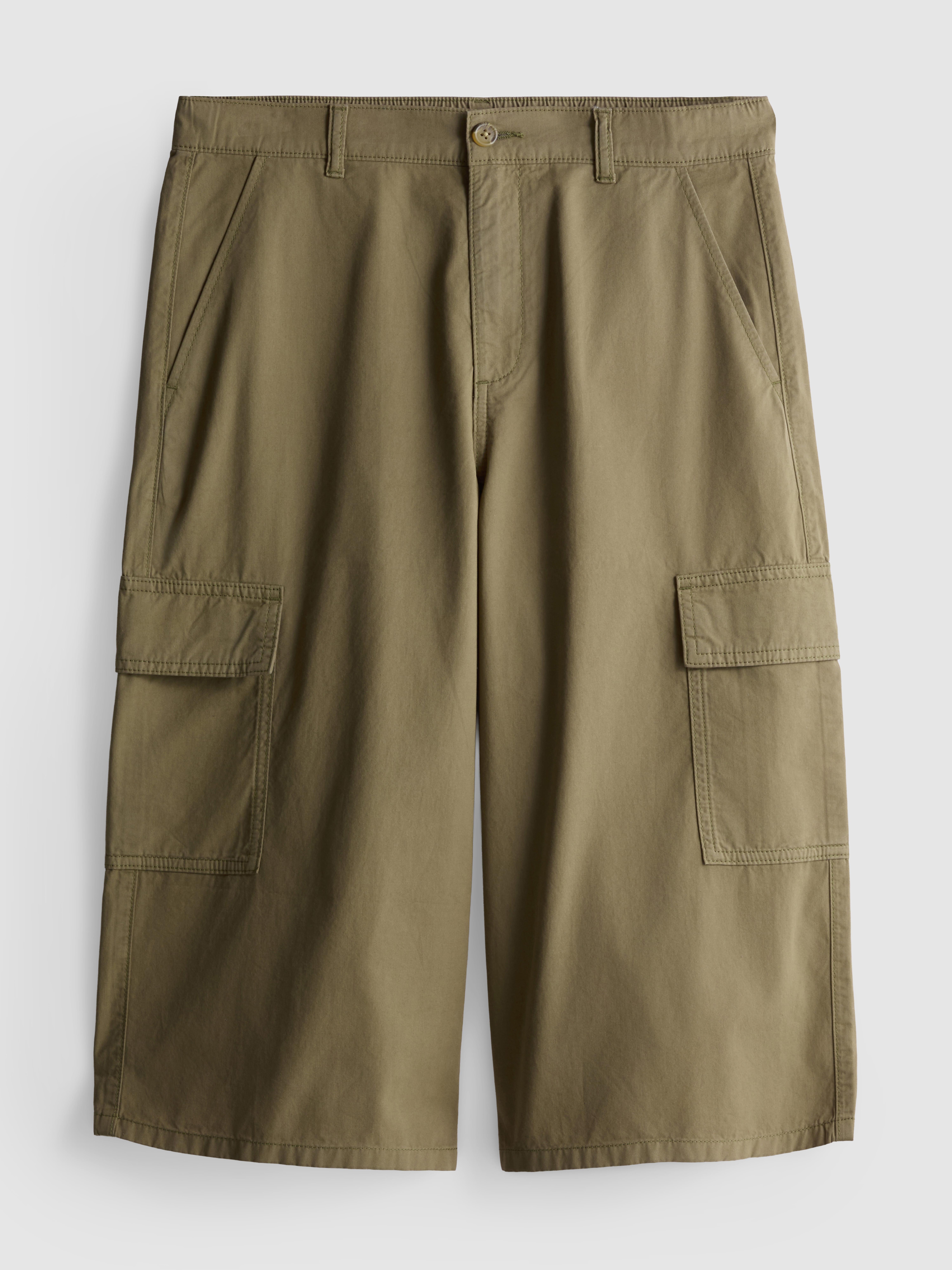 Pantalones cortos cargo de algodón de estilo militar