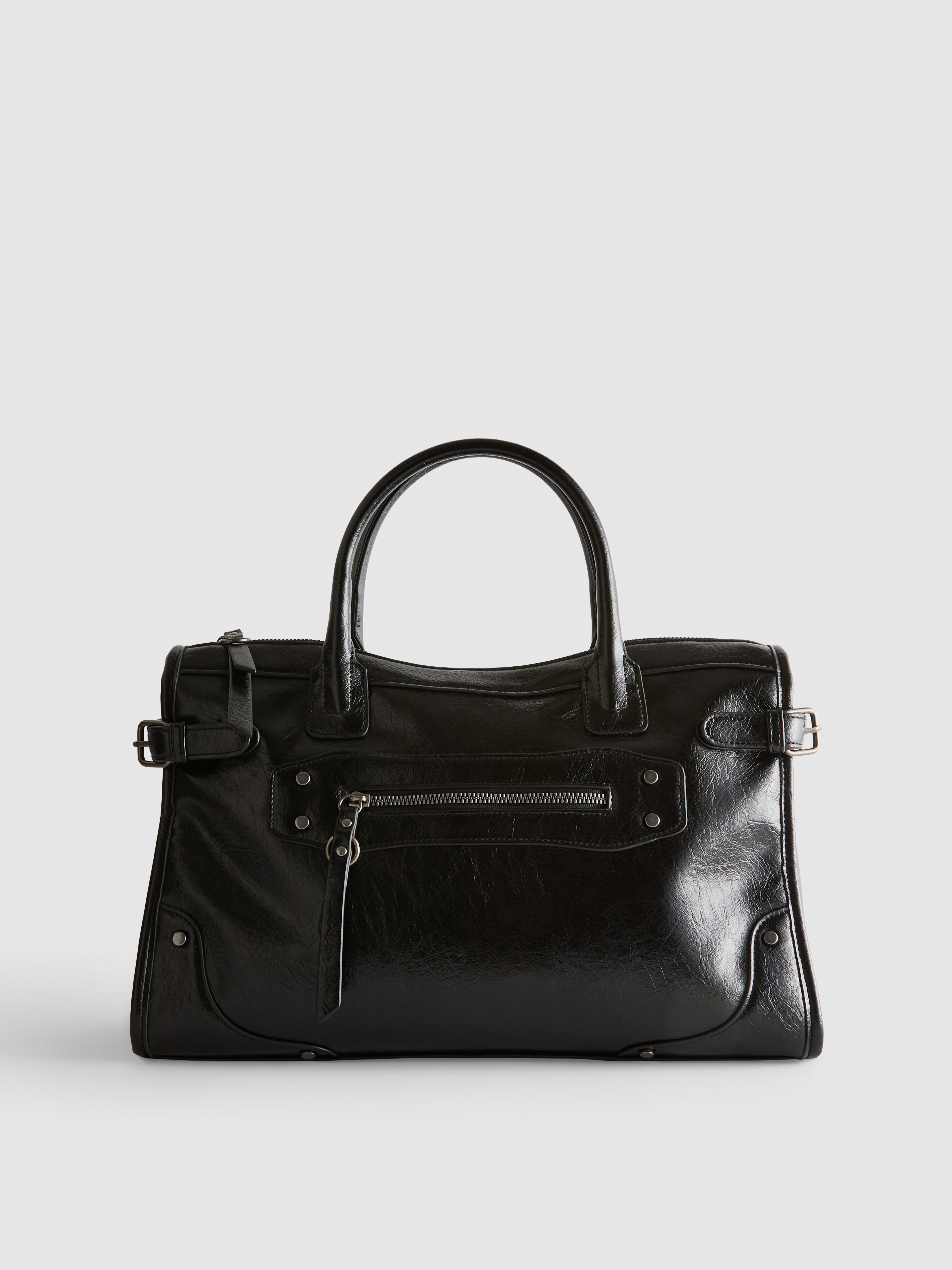 Womens Taupe Buckle Detail Shoulder Bag | Primark