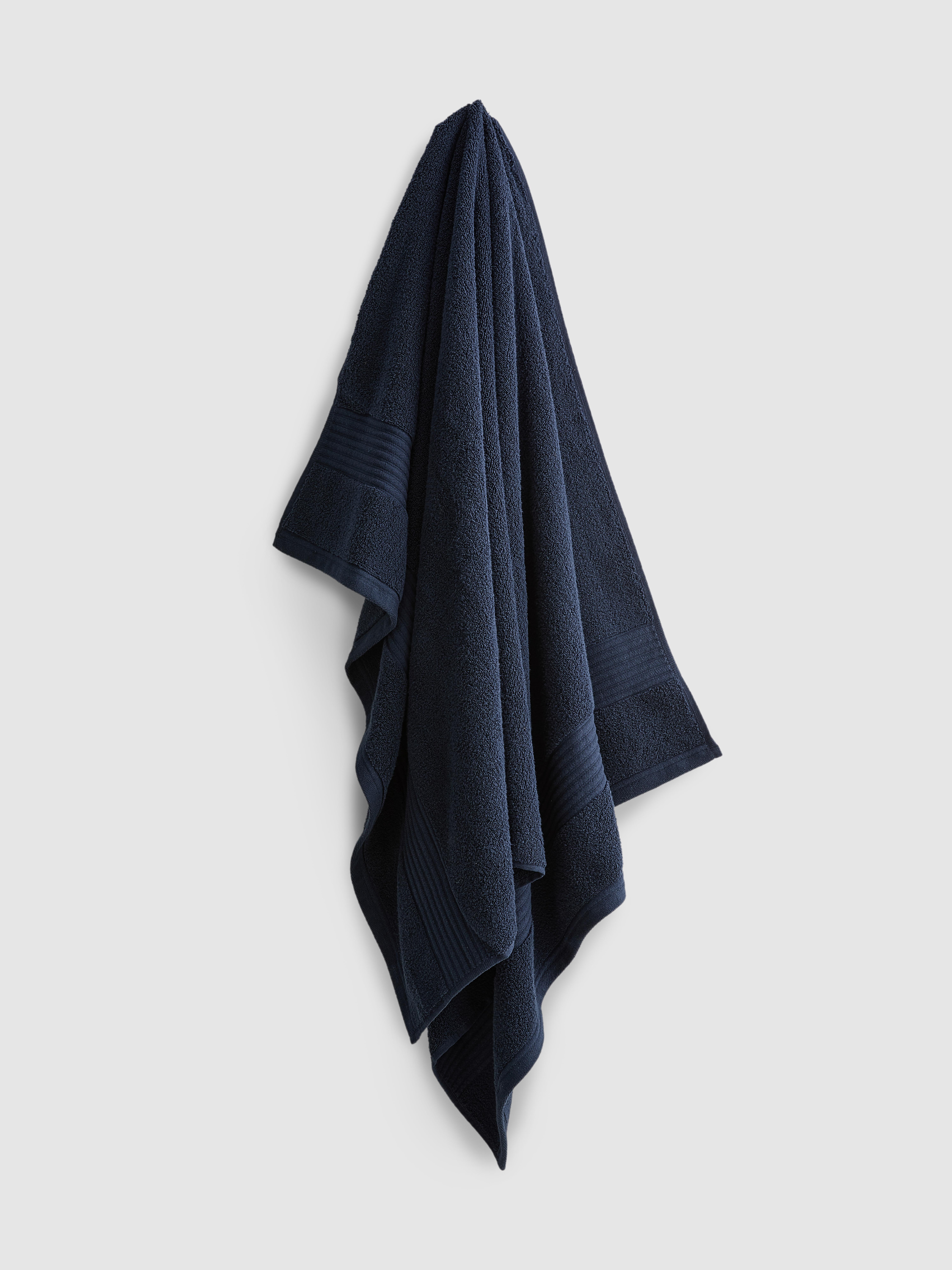 Serviette de bain à bordure côtelée