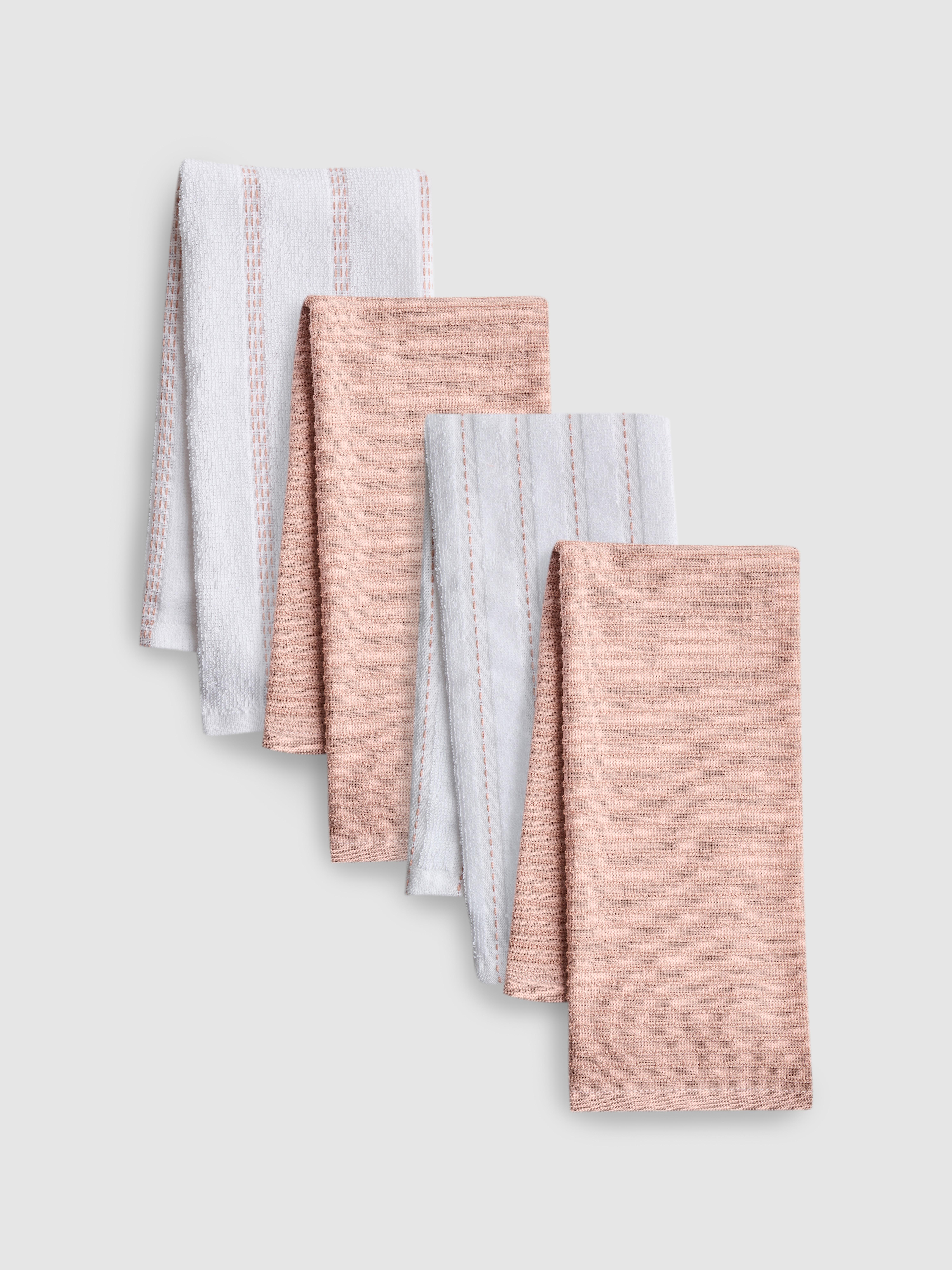 4pk Textured Tea Towels