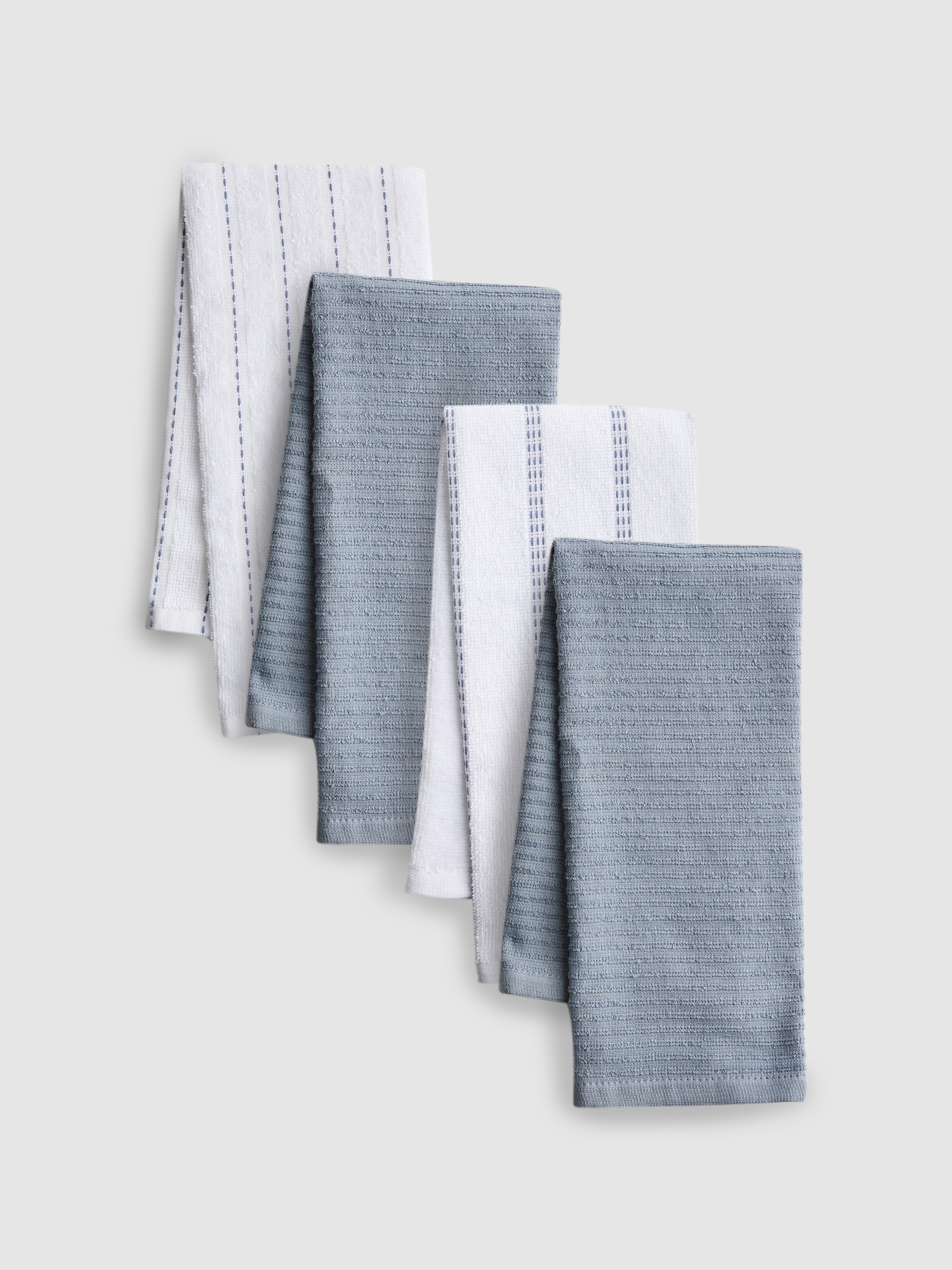 4pk Textured Tea Towels