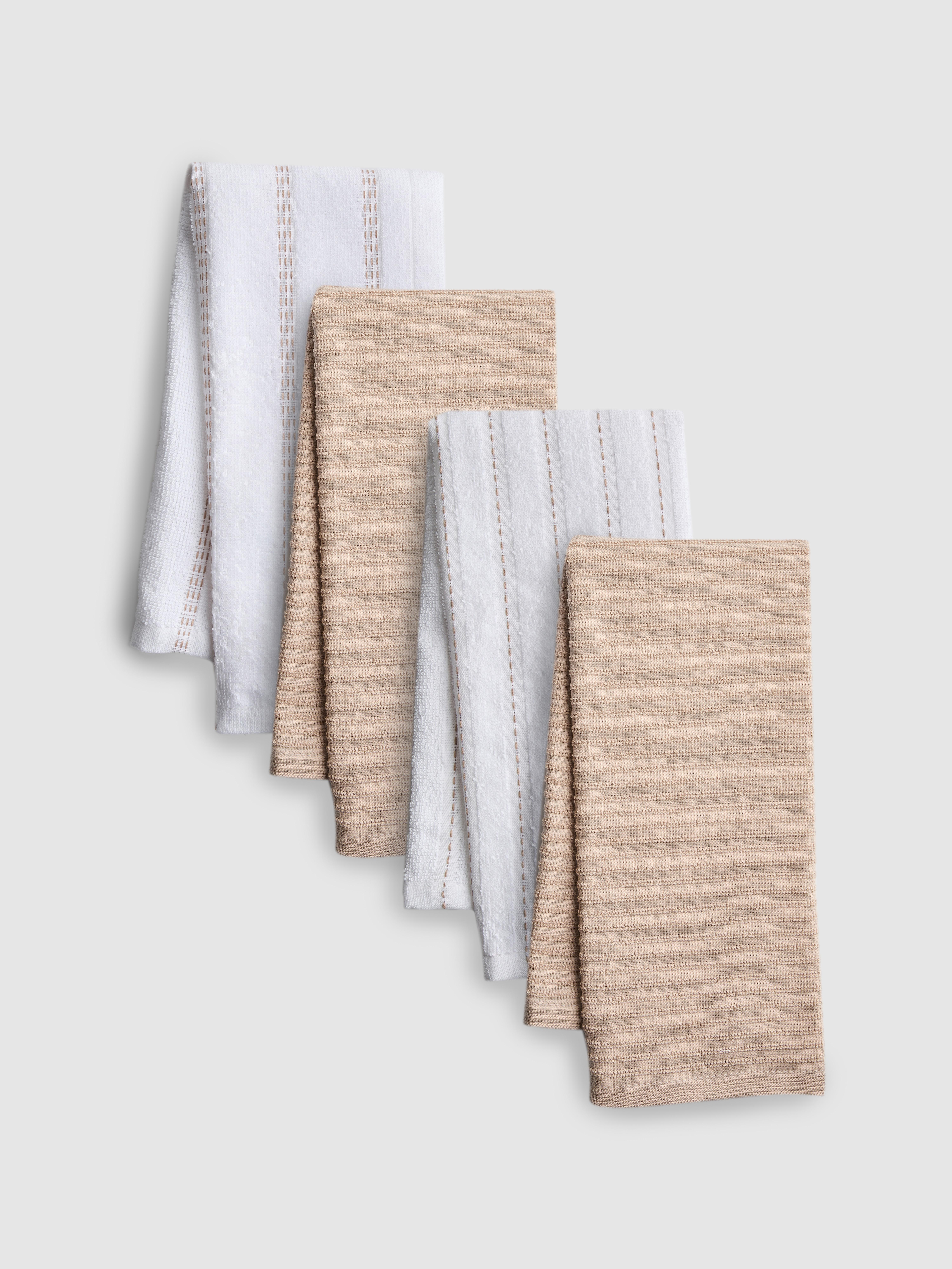 4pk Textured Tea Towels