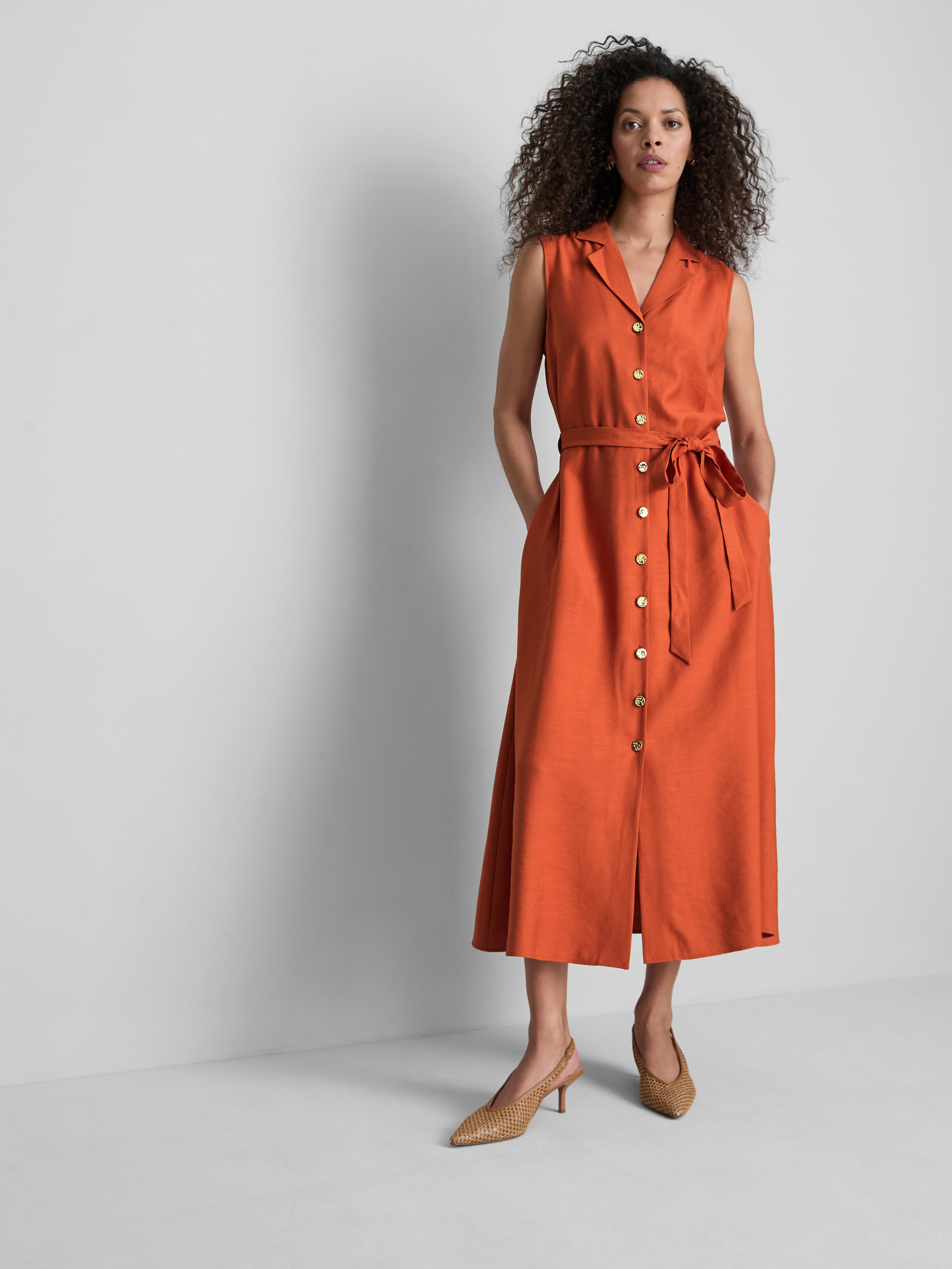 copacabana niagara falls dress code Burnt Orange Frill High Low Midi Dress – AX Paris US main image 0