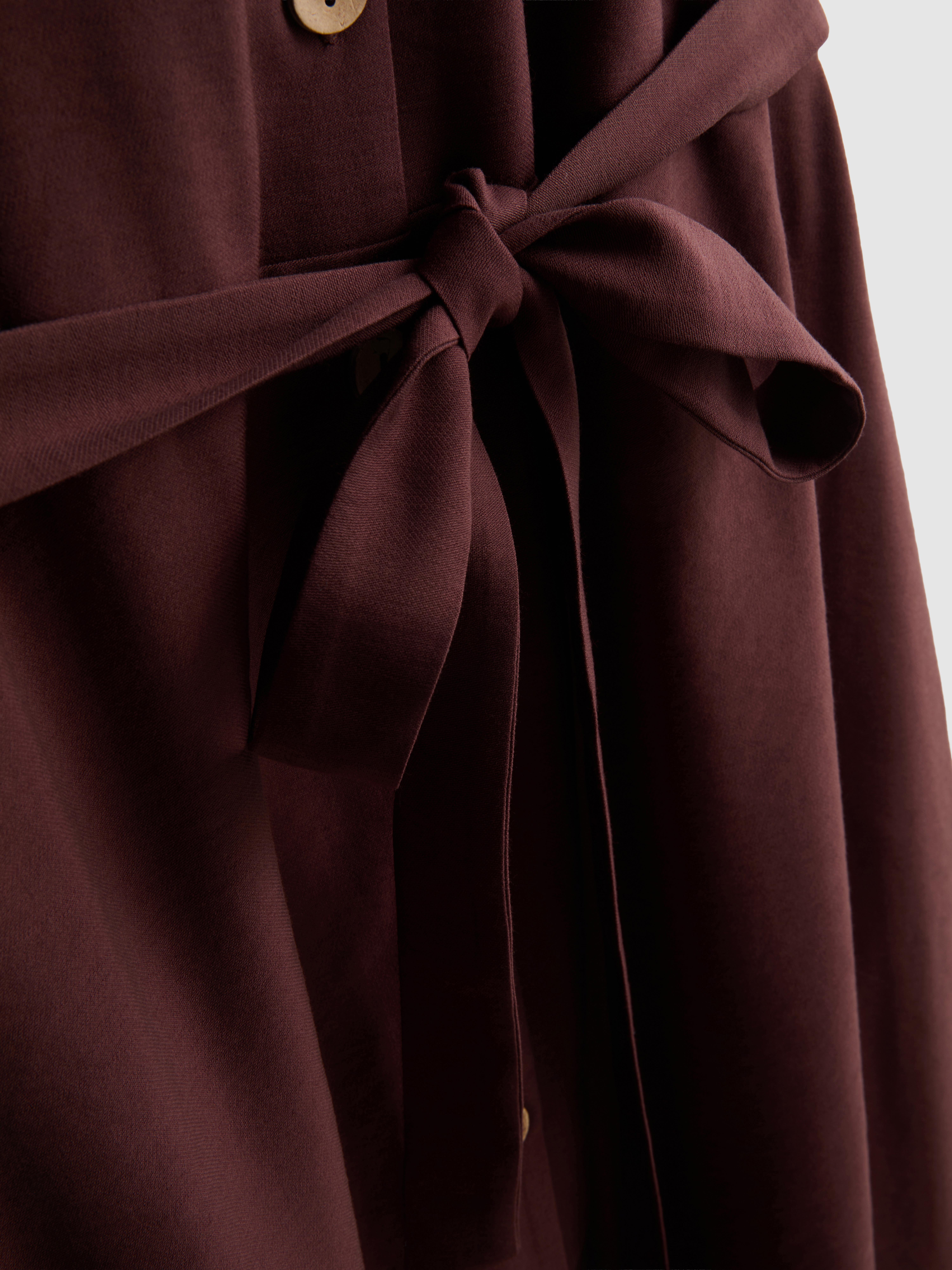 Belted Midi Shirt Dress