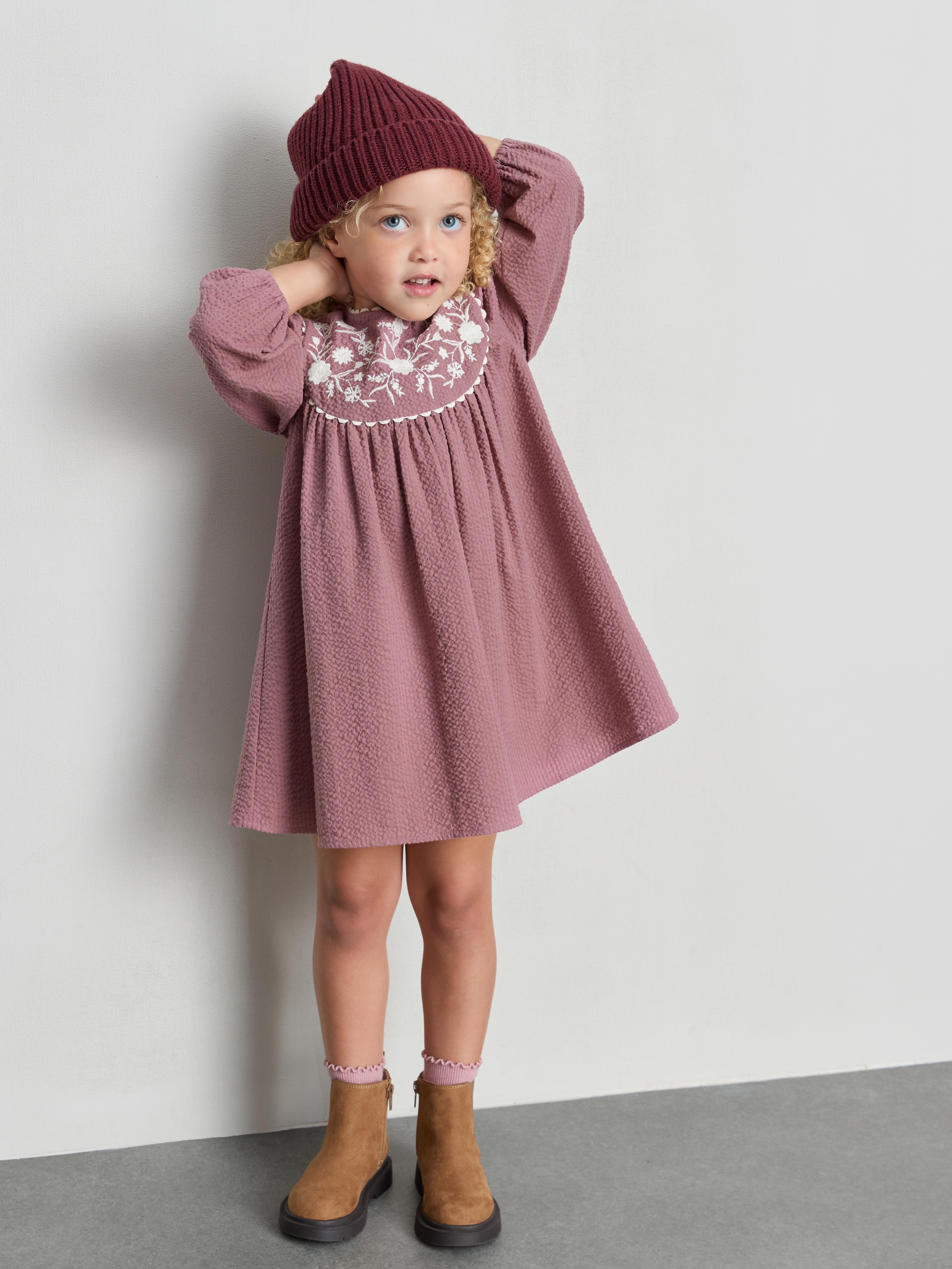1-9yrs | The Edit Pure Cotton Seersucker Smock Dress