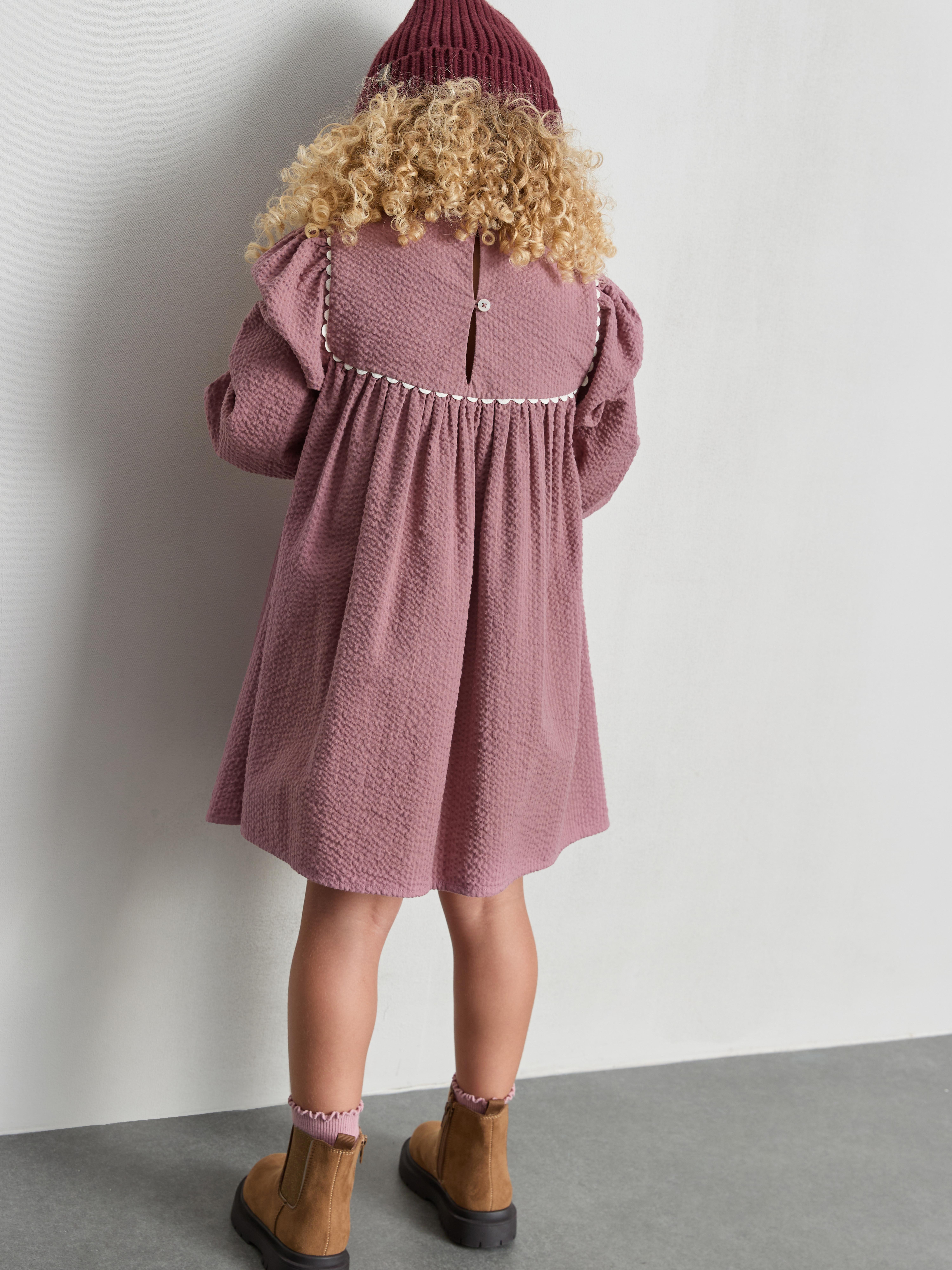 1-9yrs | The Edit Pure Cotton Seersucker Smock Dress