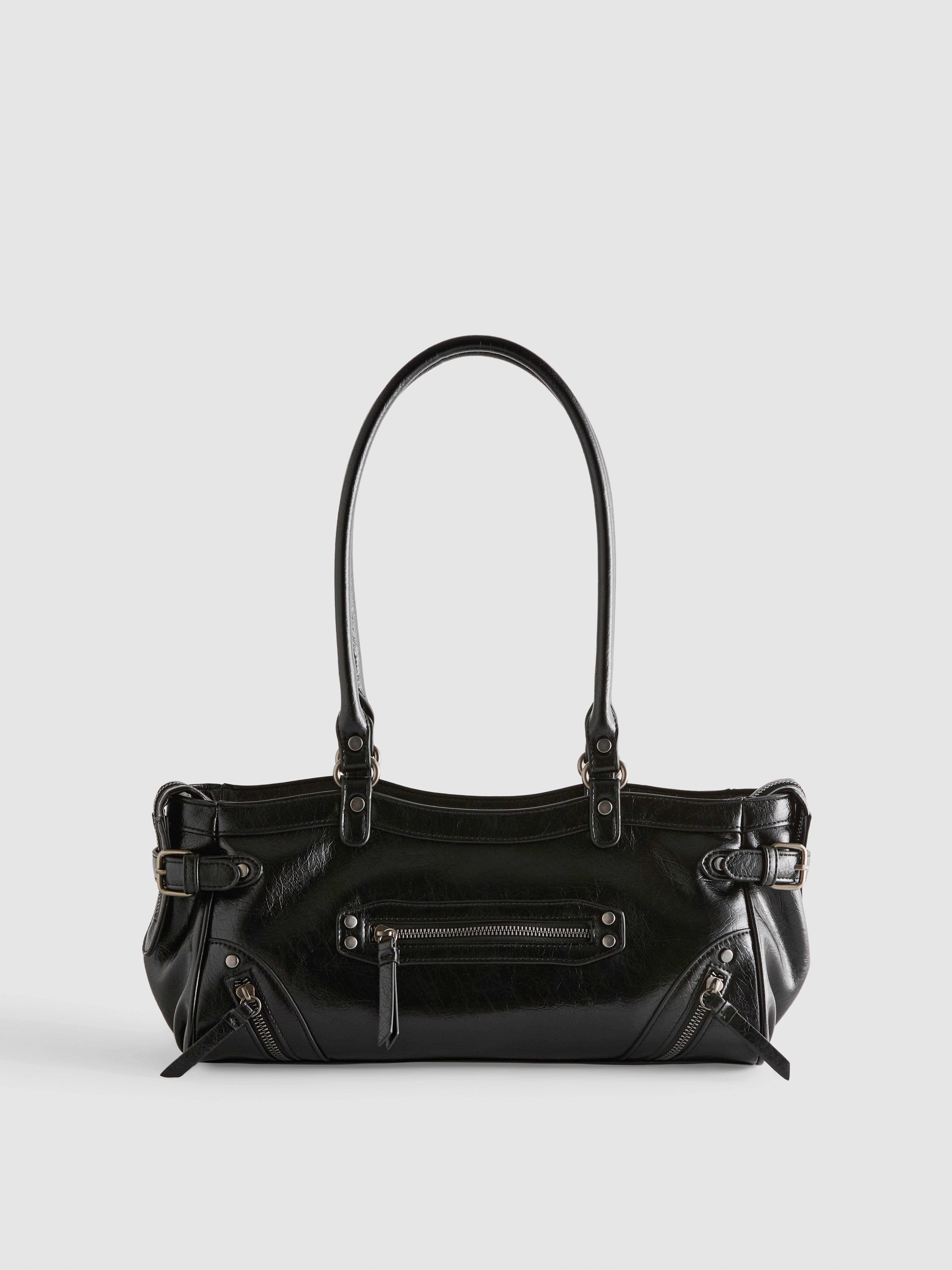 Buckle Detail Shoulder Bag