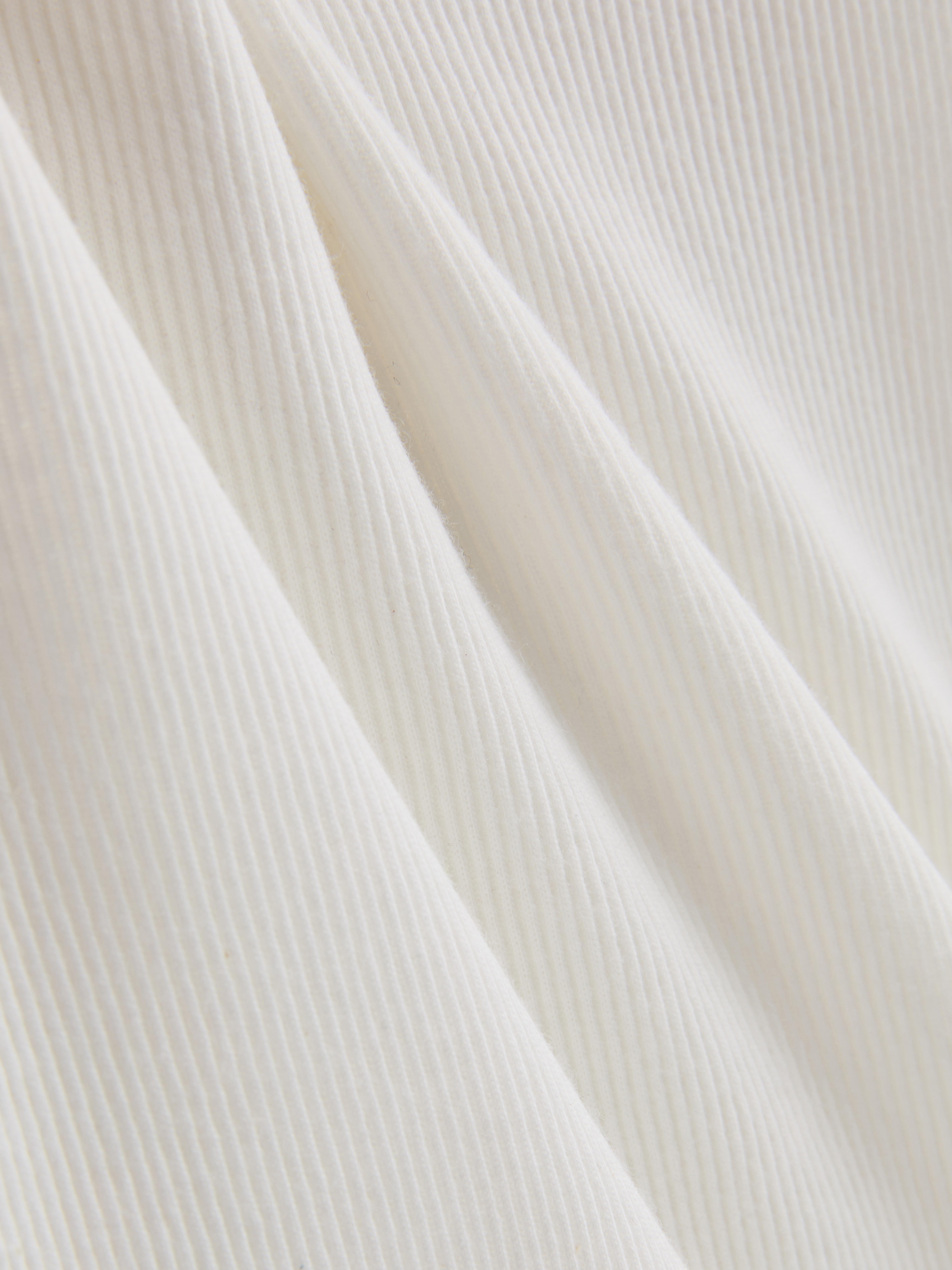 Cotton-Blend Ribbed Long-Sleeve Top