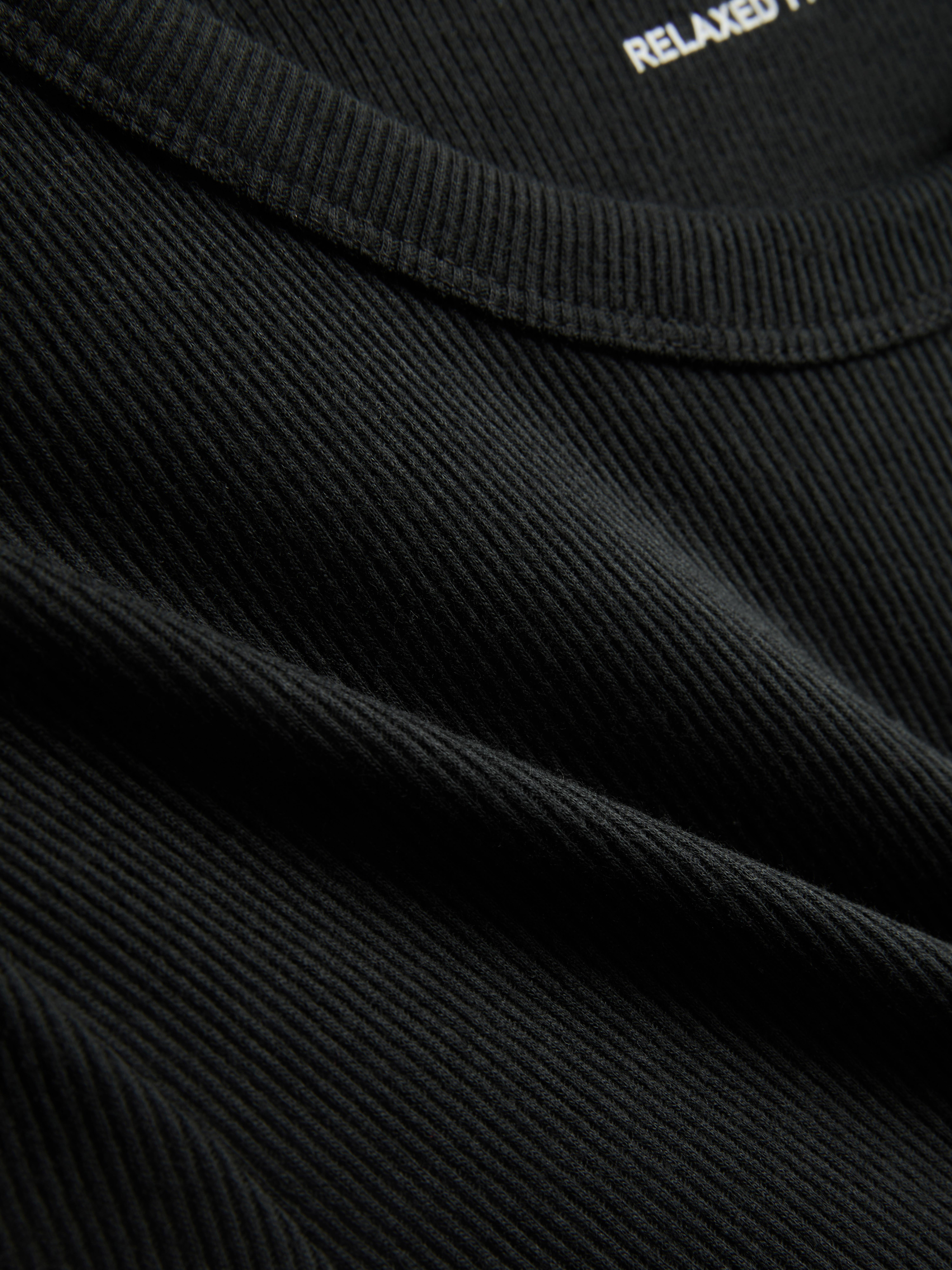 Cotton-Blend Ribbed Long-Sleeve Top