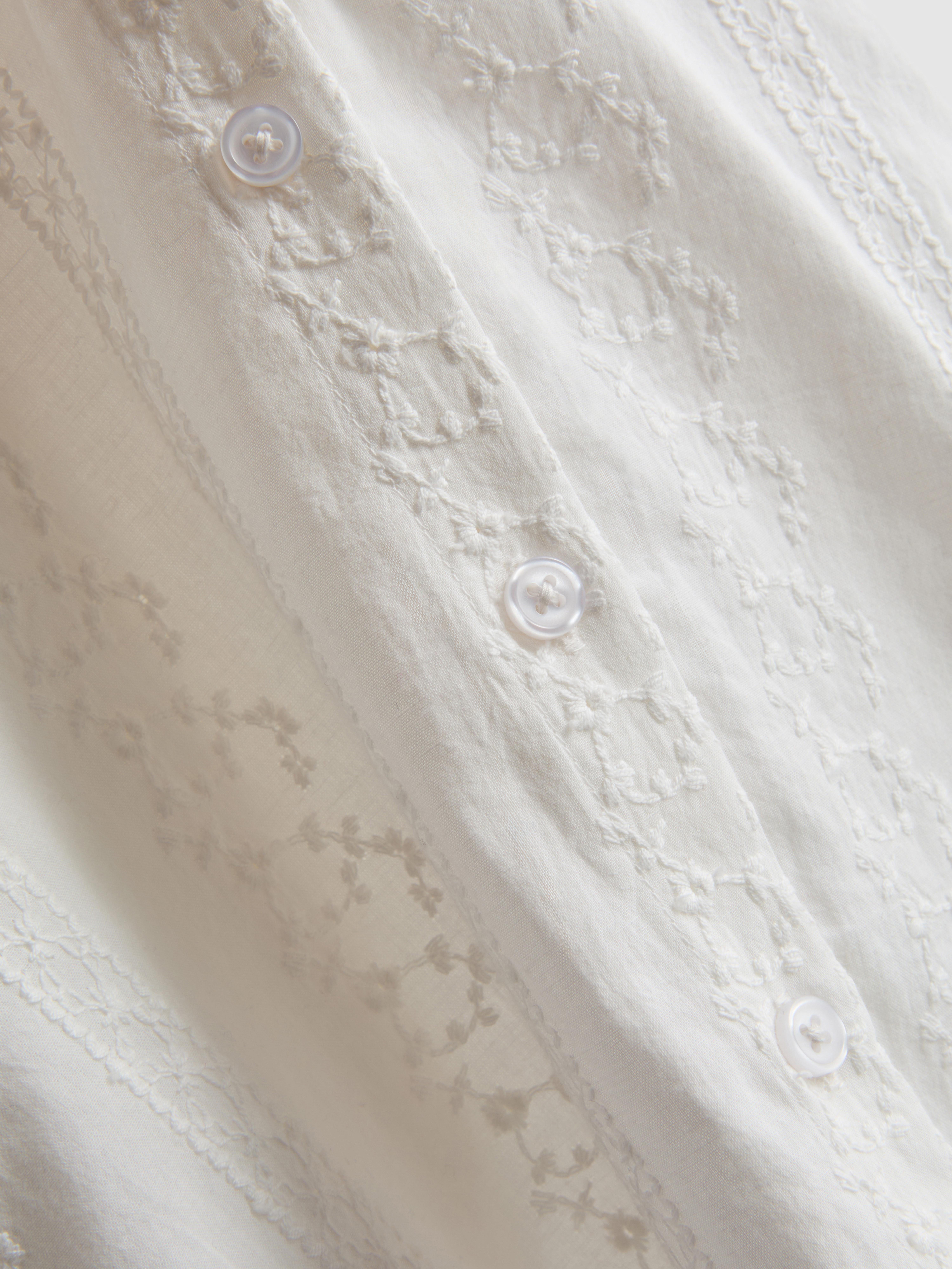 1-12yrs | The Edit Pure Cotton Embroidered Collared Blouse