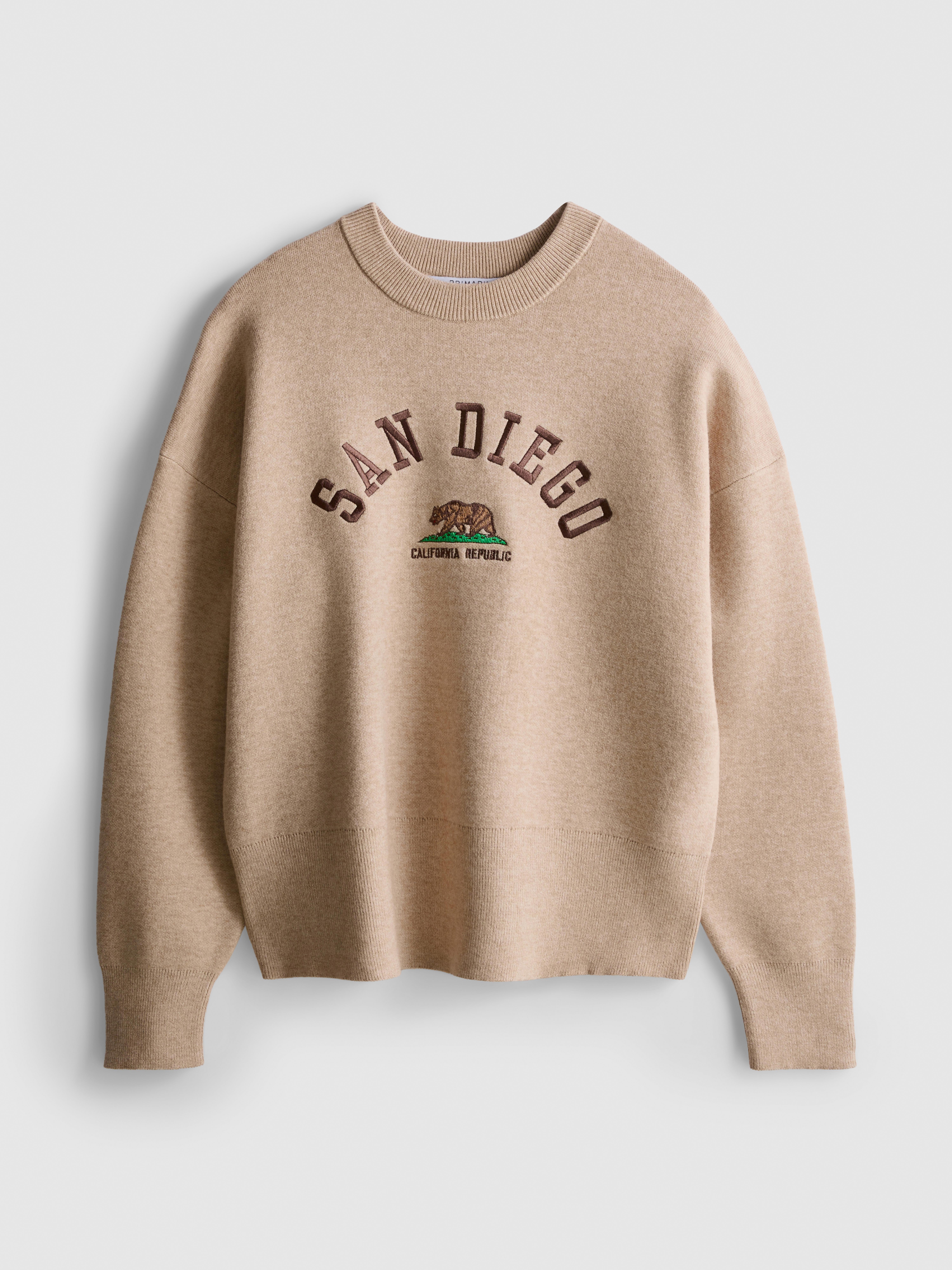 Jersey de punto con cuello redondo con mensaje