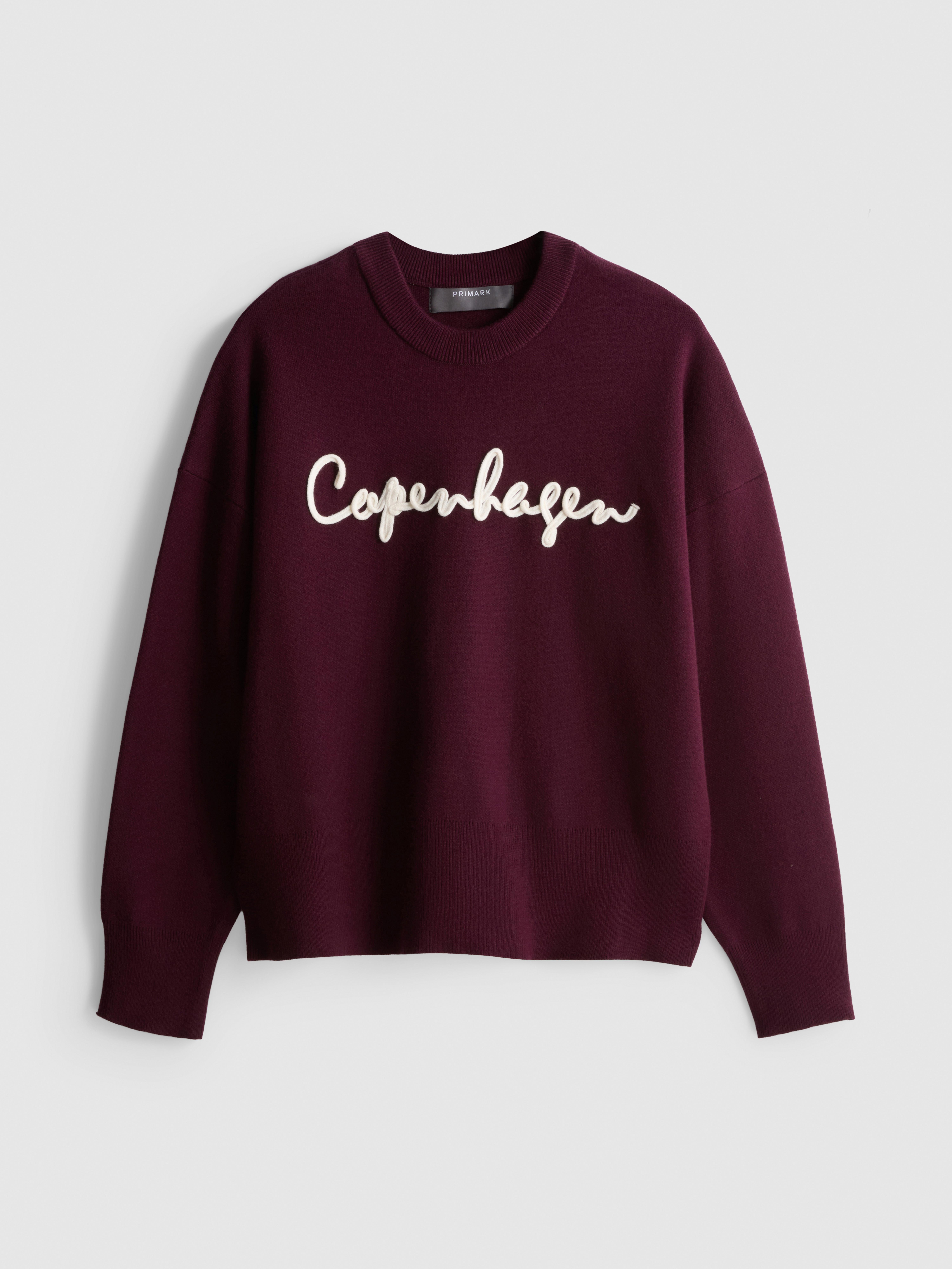 Maglione girocollo con scritta