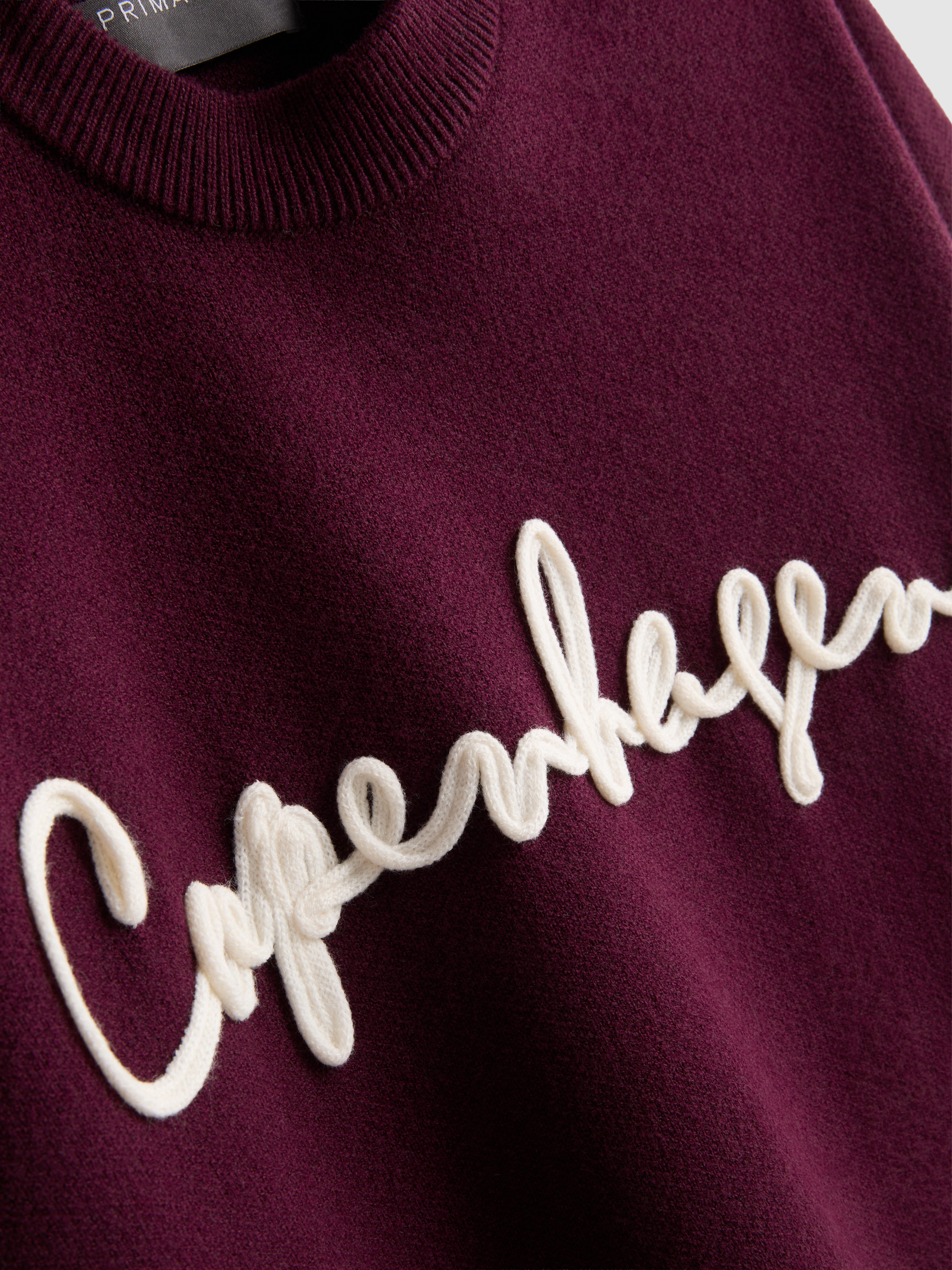 Maglione girocollo con scritta