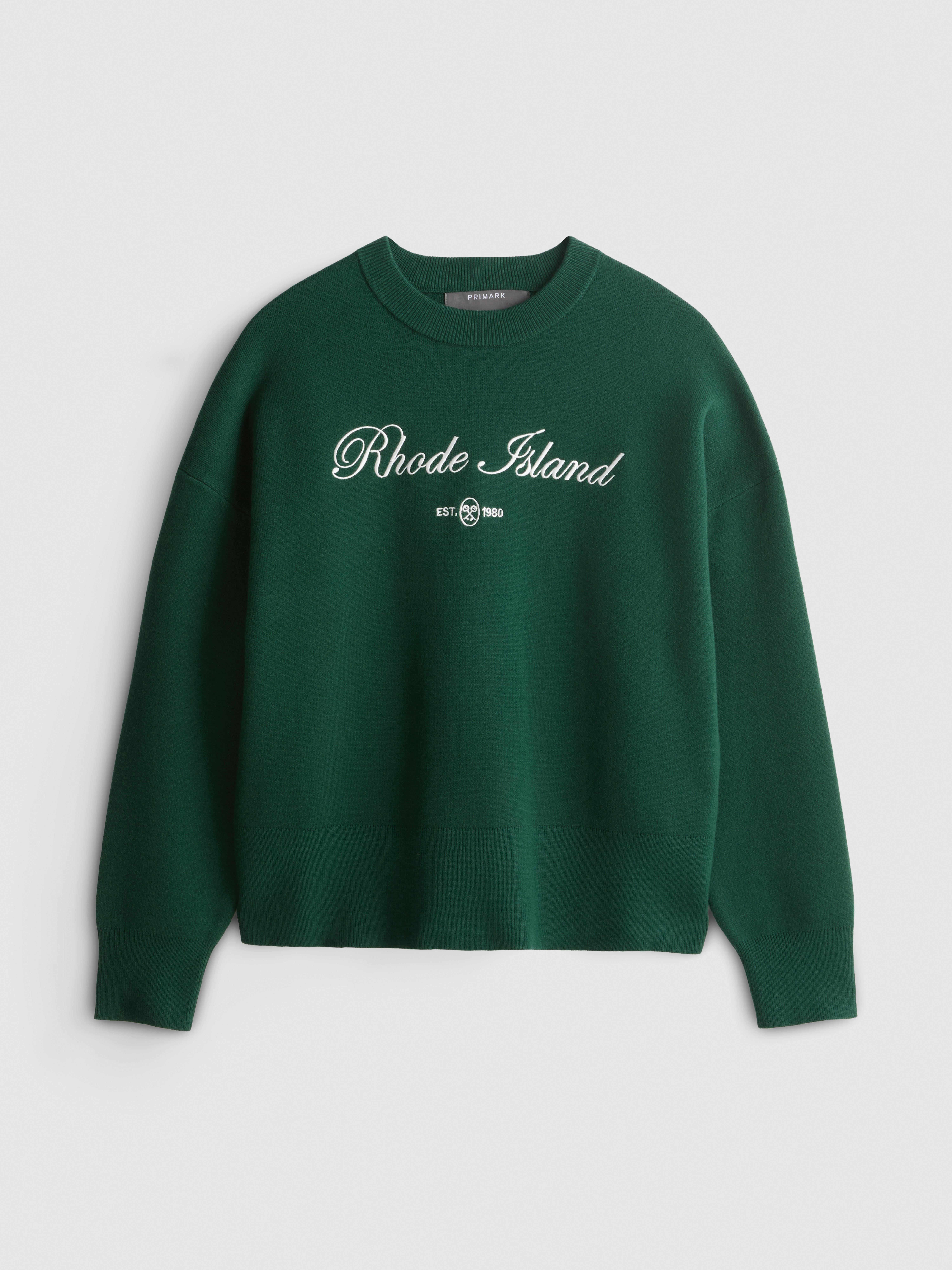 Camisola malha gola redonda slogan