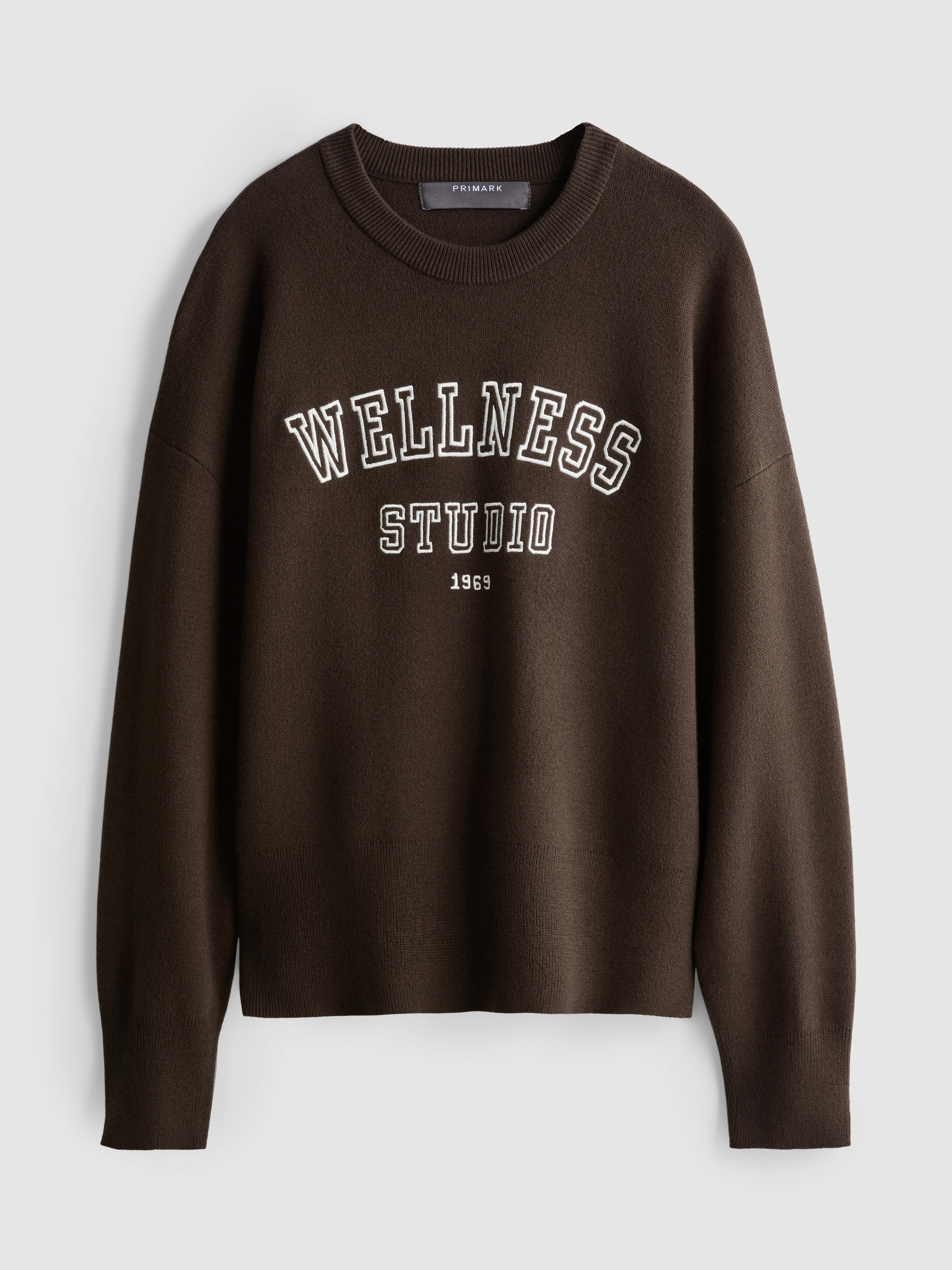 Maglione girocollo con scritta