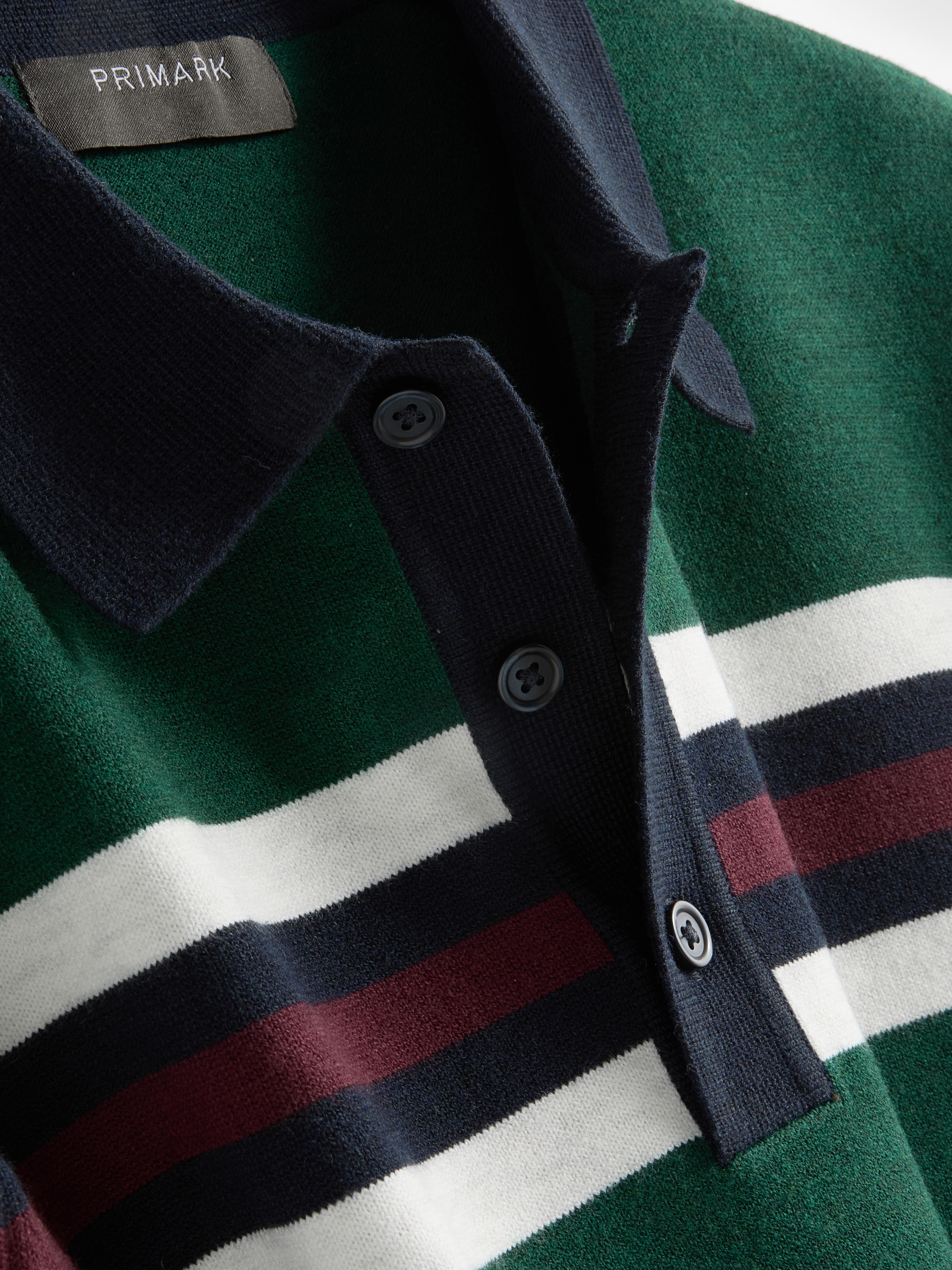 Stripe Knitted Collared Sweater