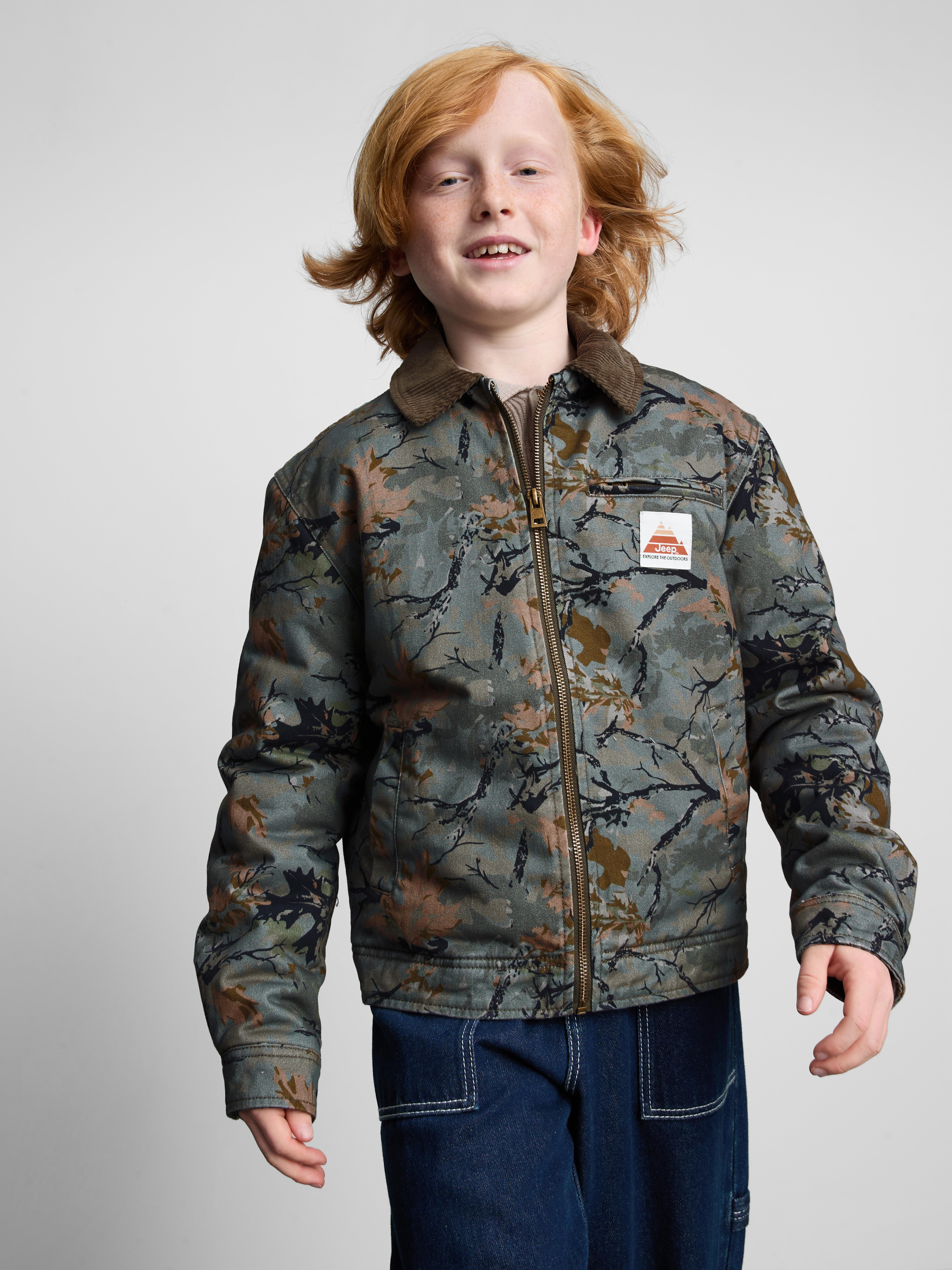 7-15yrs | Jeep Camouflage Zip-Up Bomber Jacket