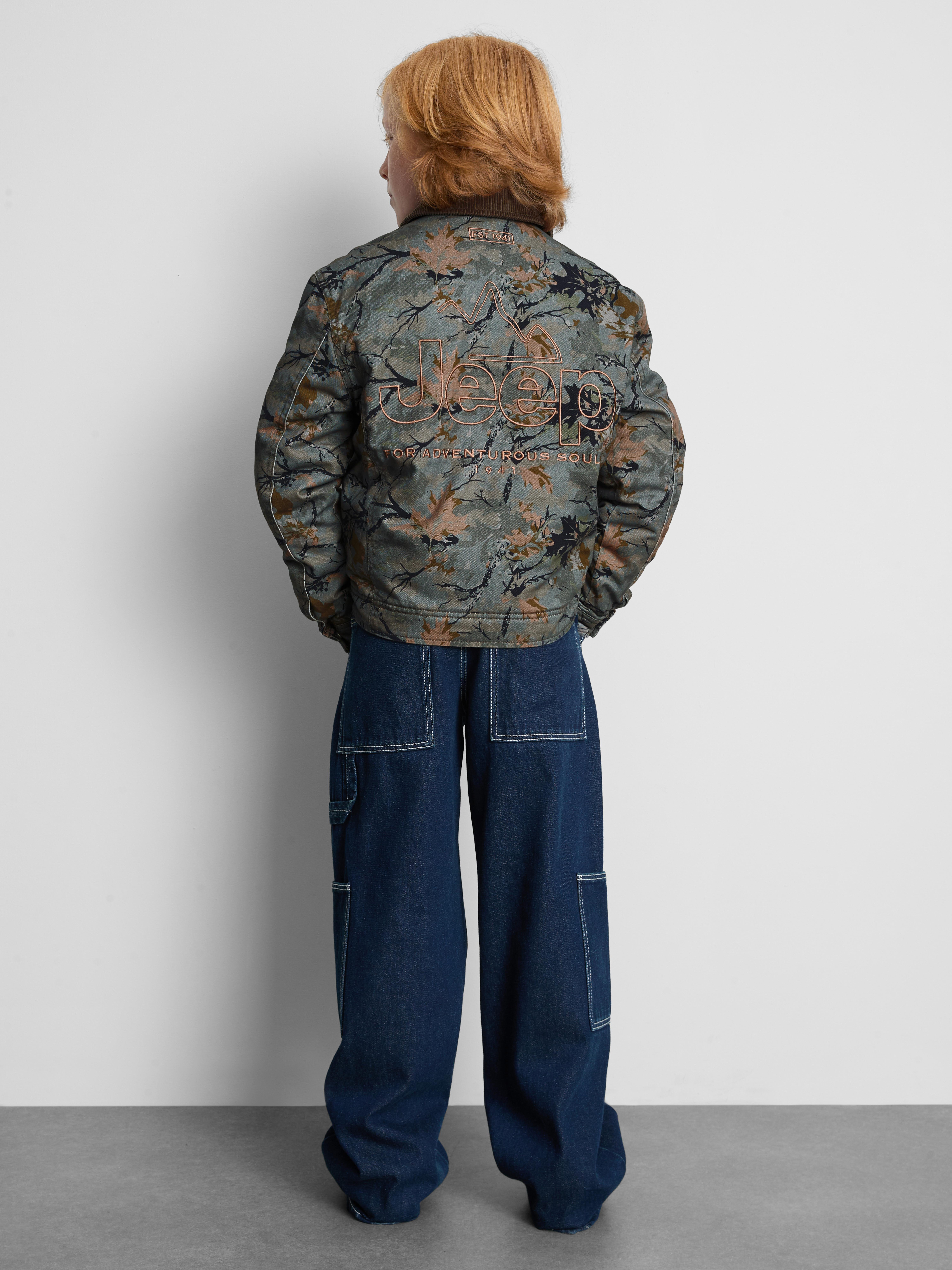 7-15yrs | Jeep Camouflage Zip-Up Bomber Jacket