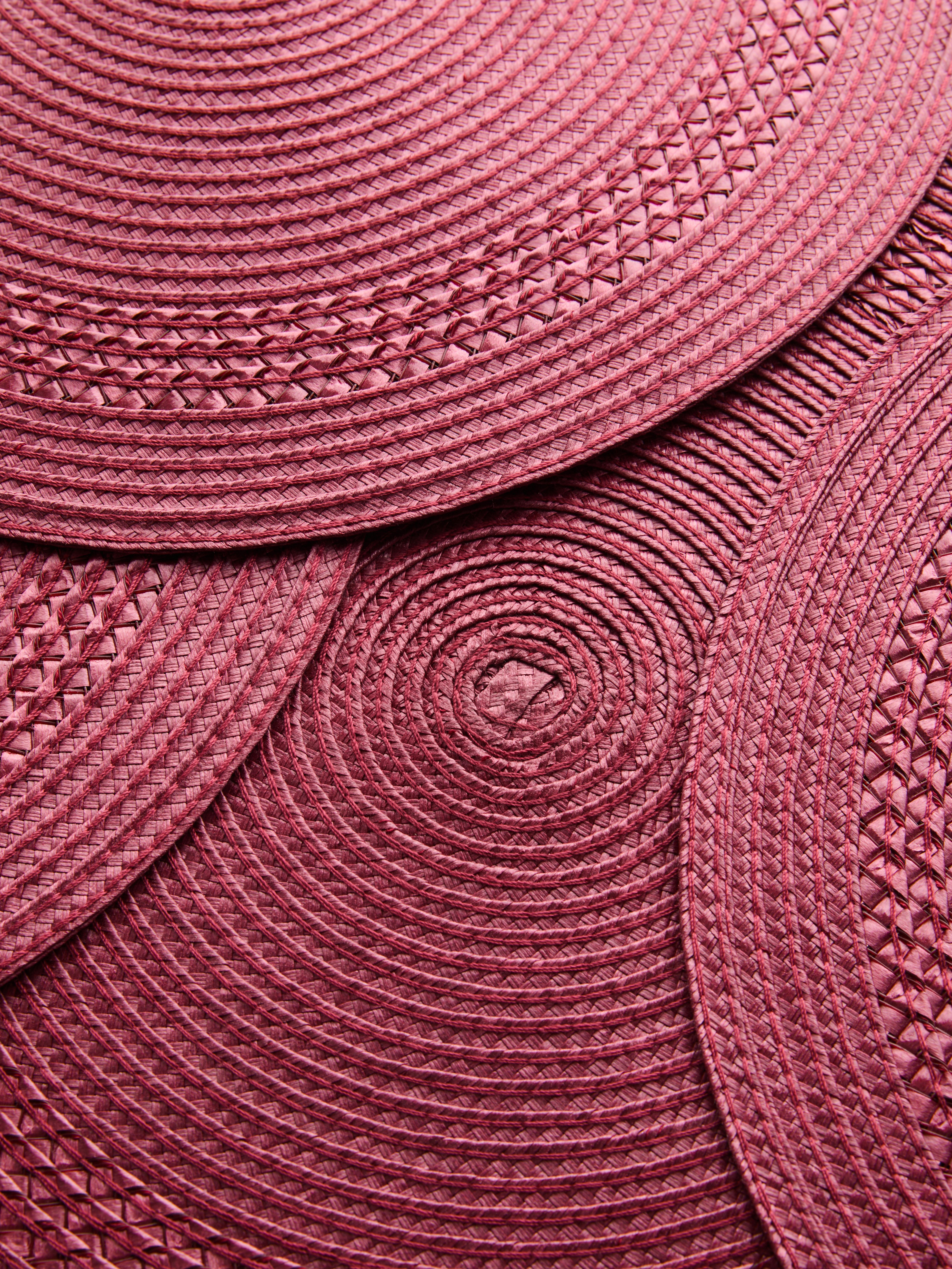 Ronde placemats met textuur, set van 4