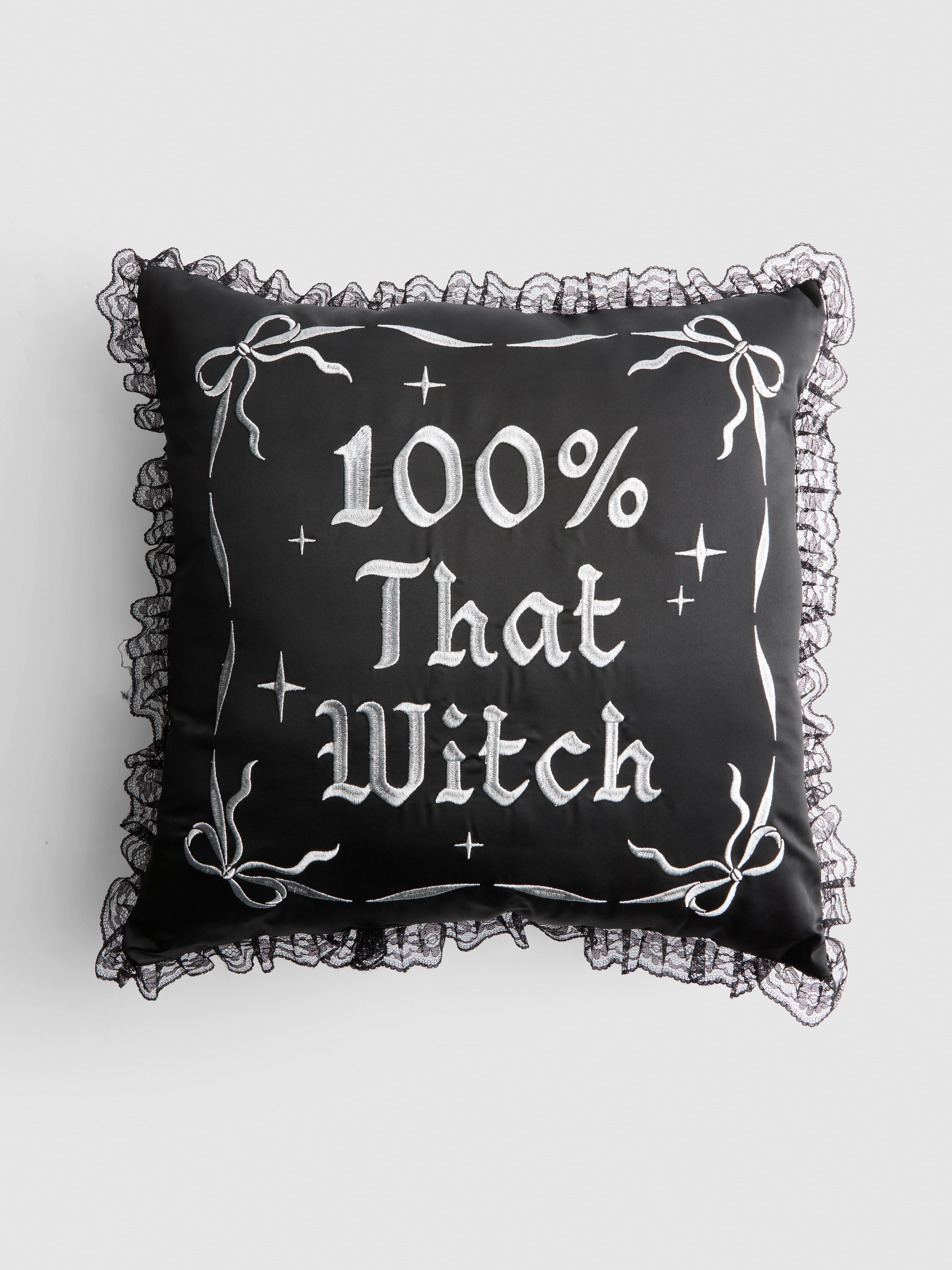 That Witch Lace Trim Cushion