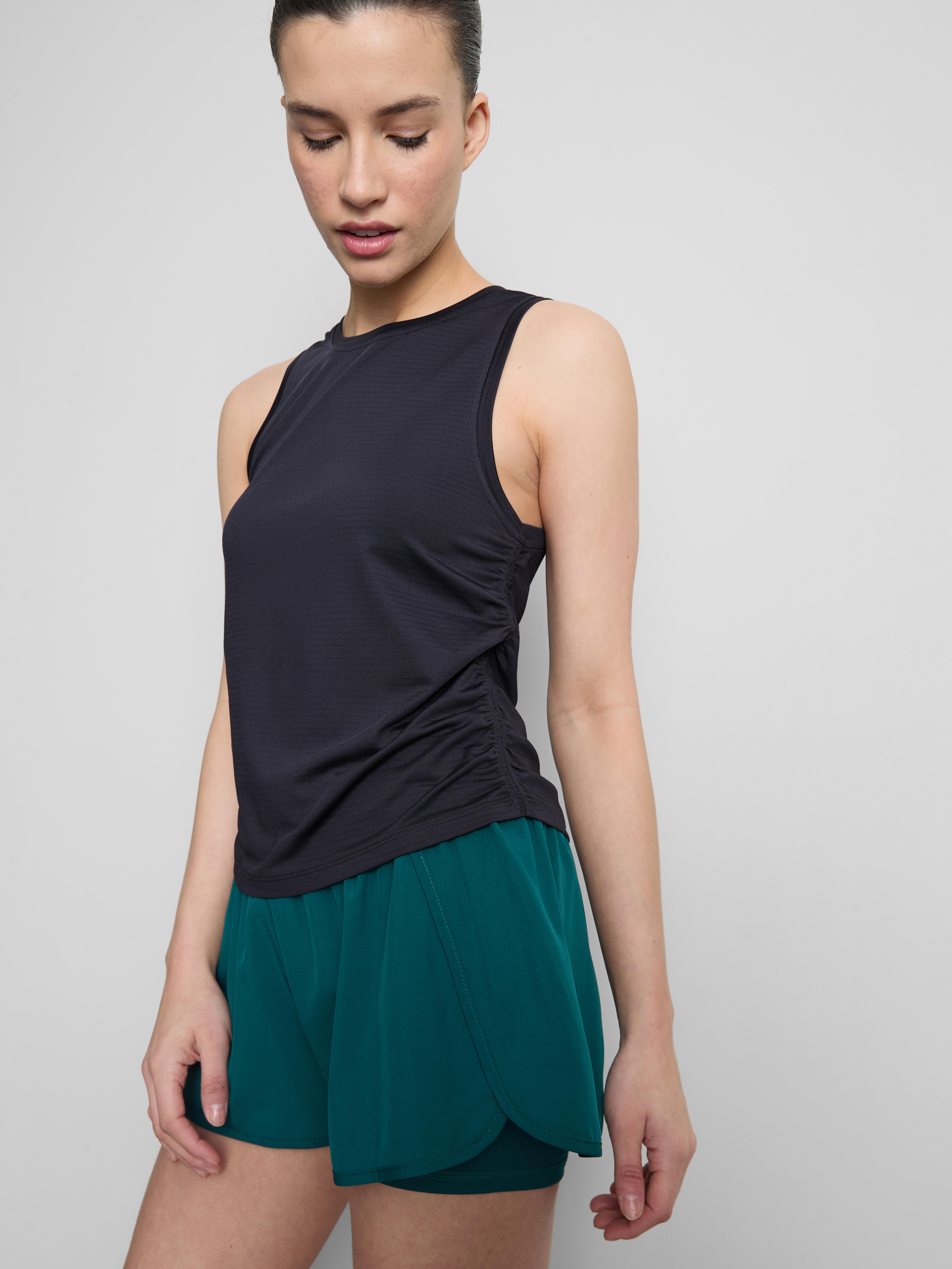 Ruched-Side Running Tank