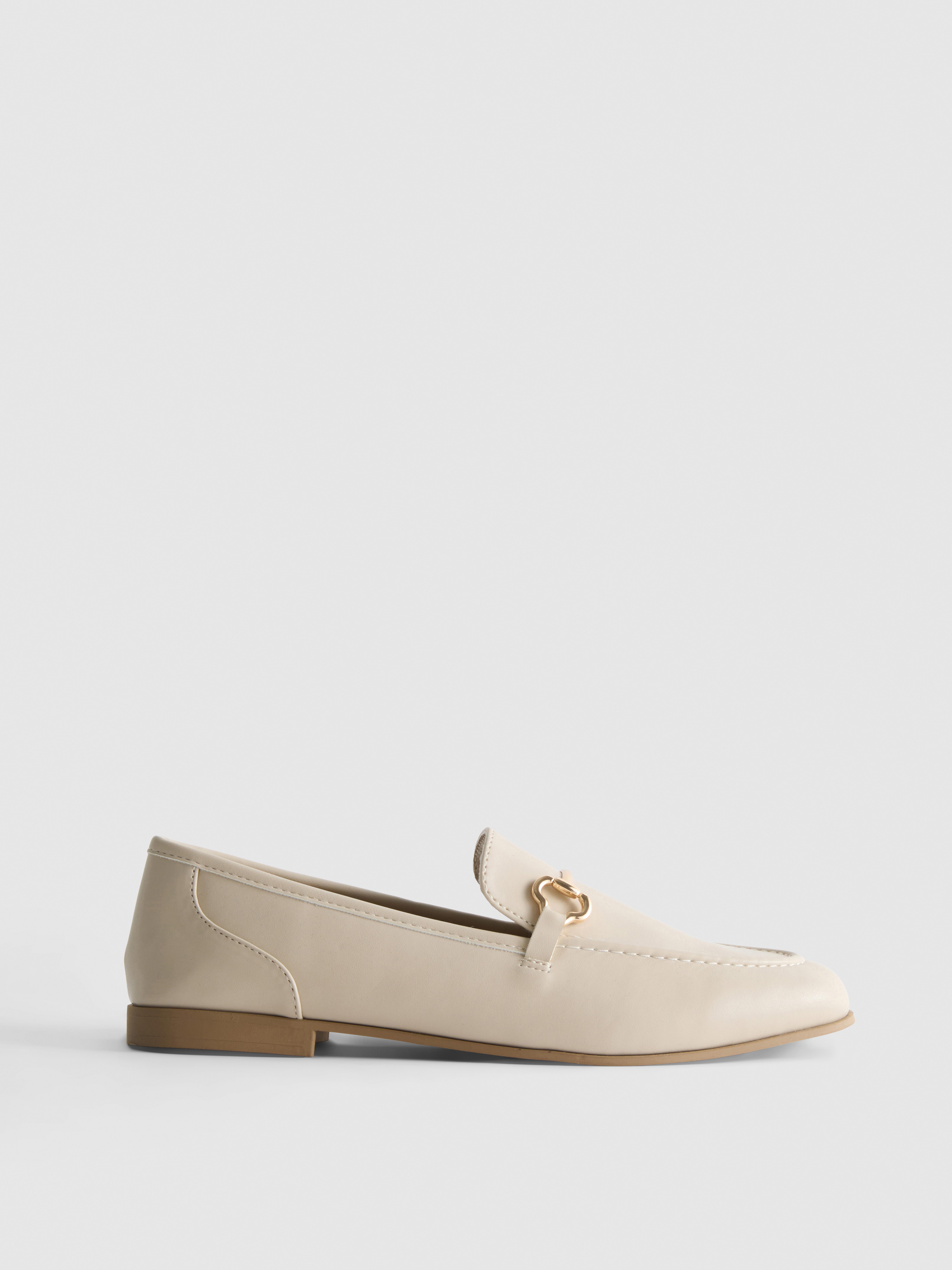 Snaffle-Trim Loafers Ivory