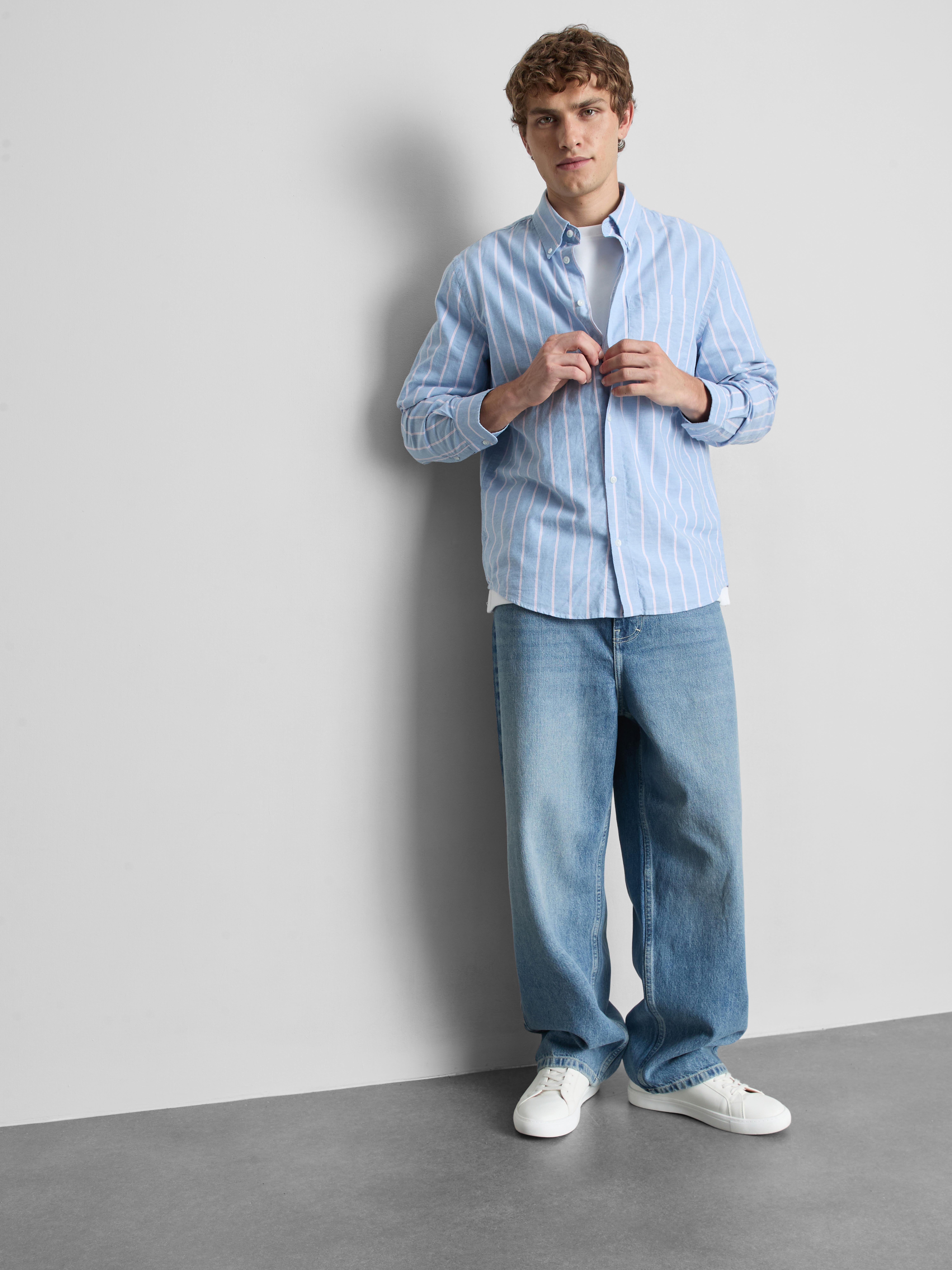 Pure Cotton Striped Oxford Shirt