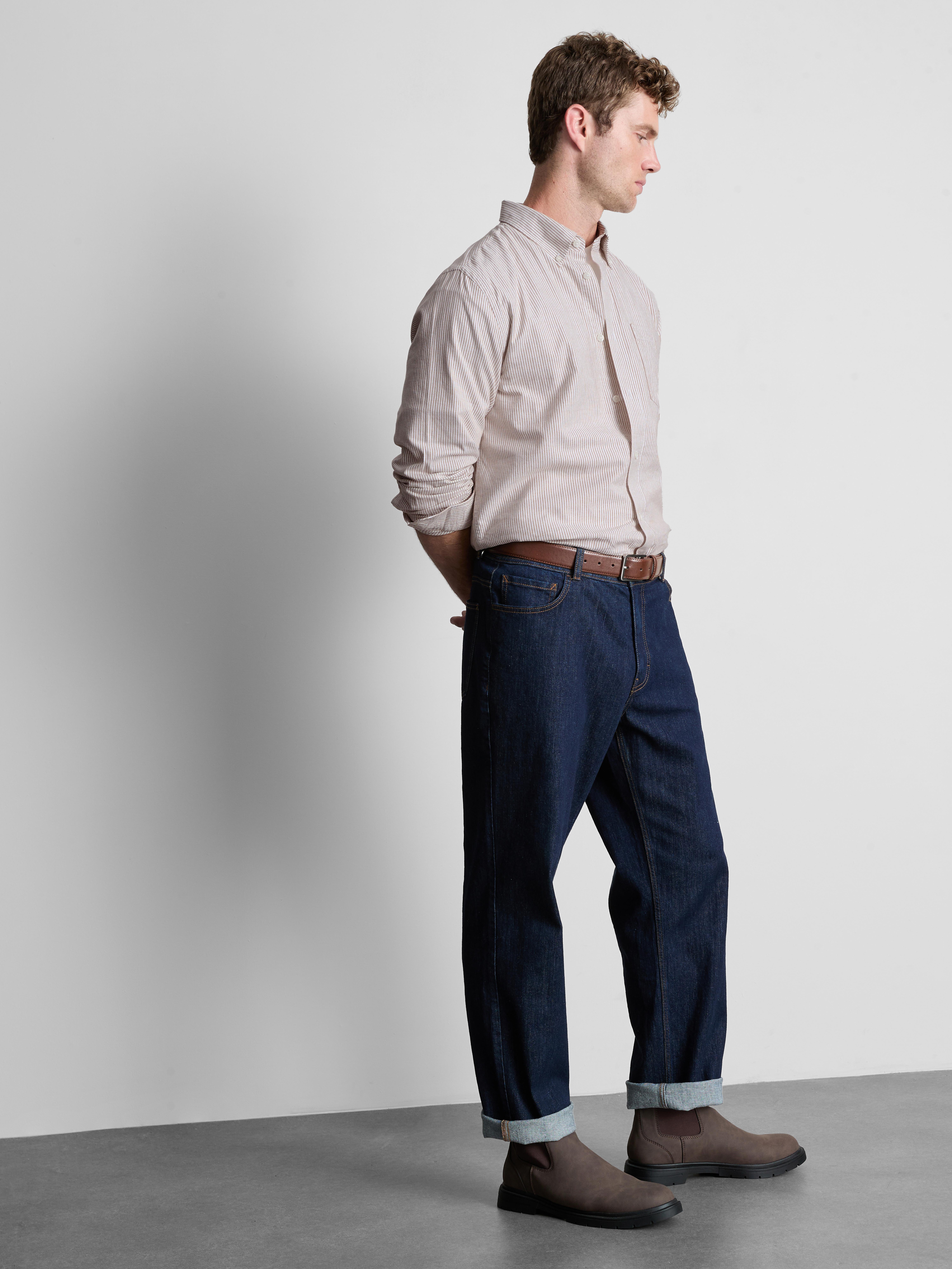 Regular Fit Striped Oxford Shirt