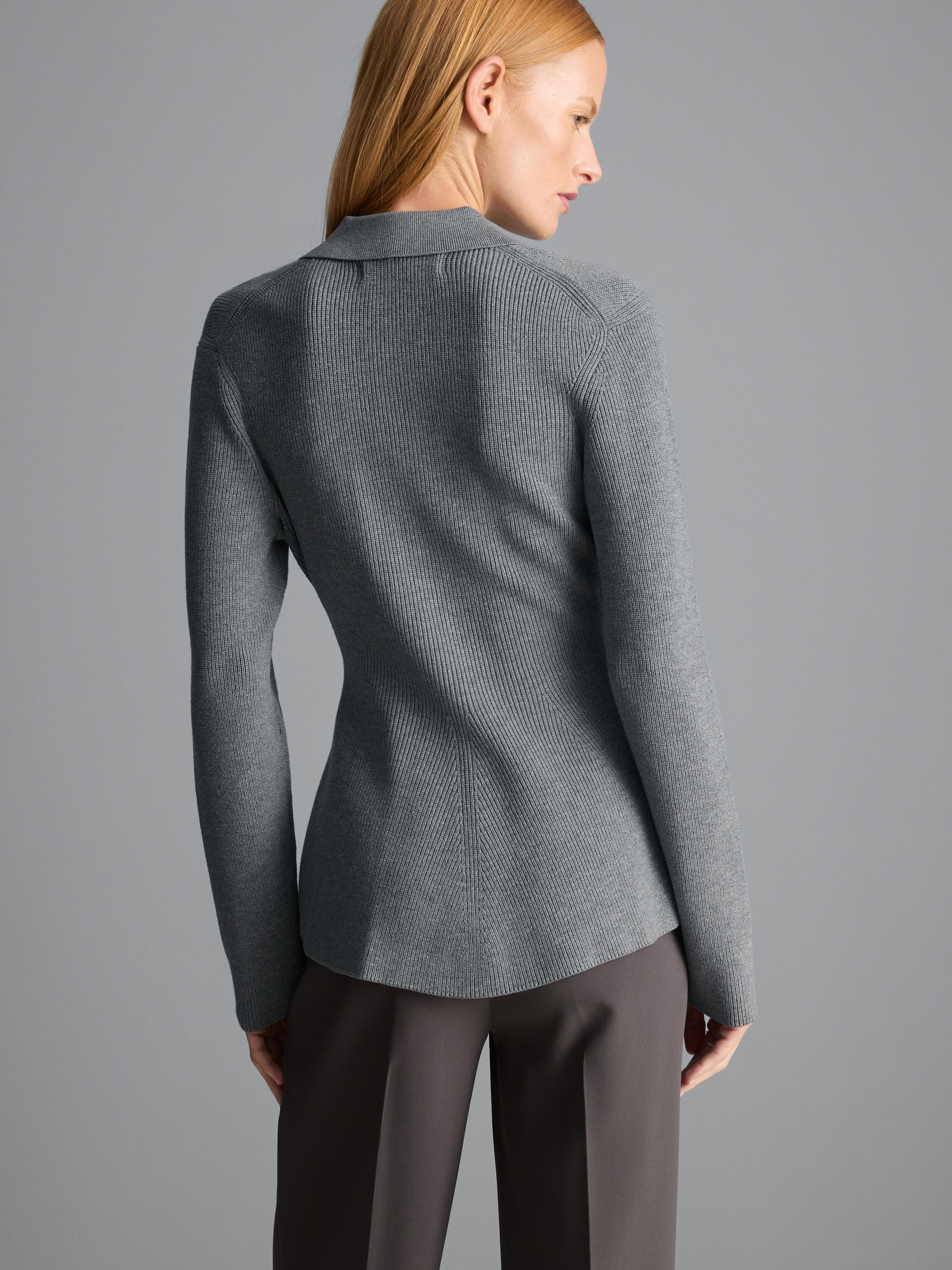 Knitted Peplum Cardigan